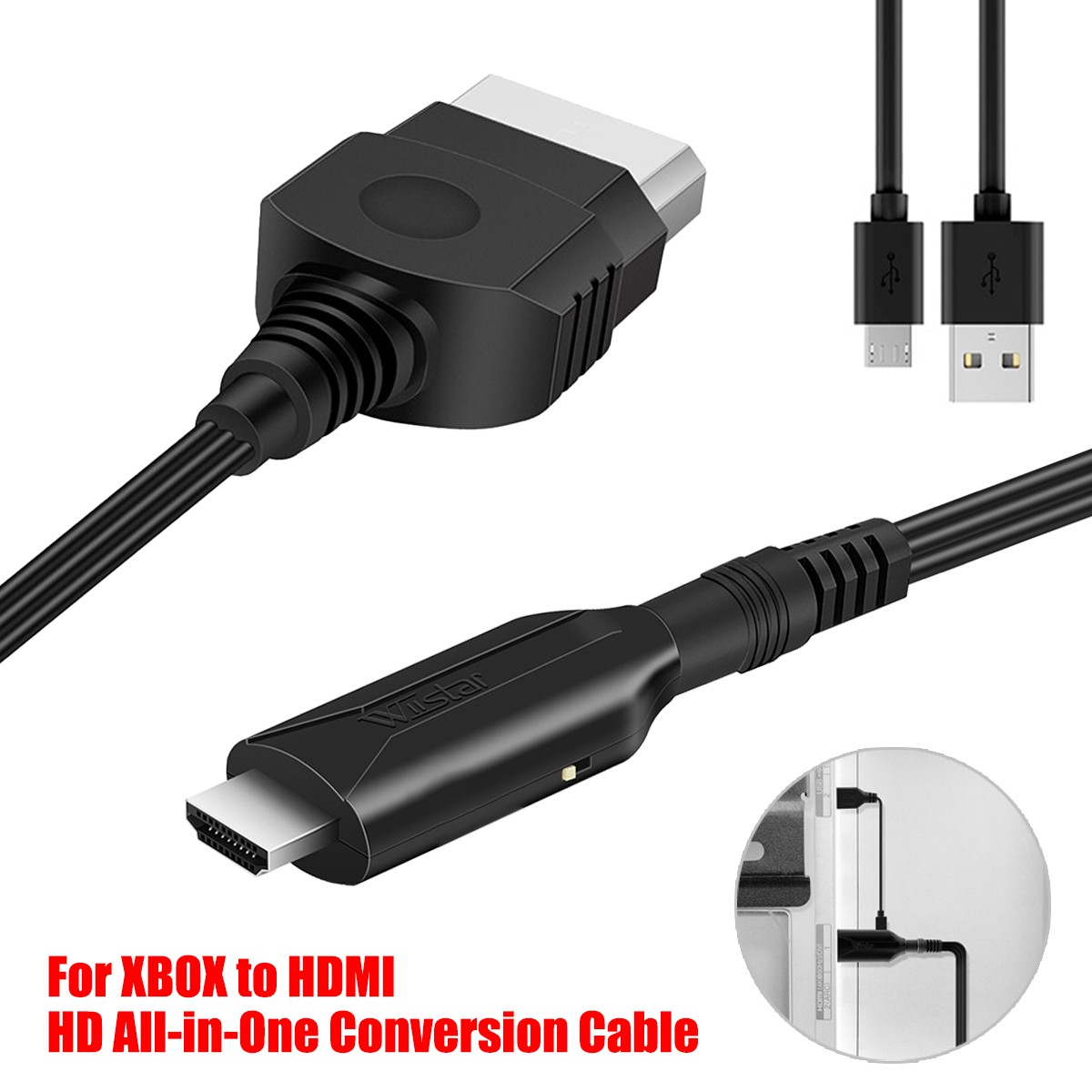 For Original Xbox HDMI Cable 1M Classic Xbox to HDMI Adapter 720p 1080i HD TV