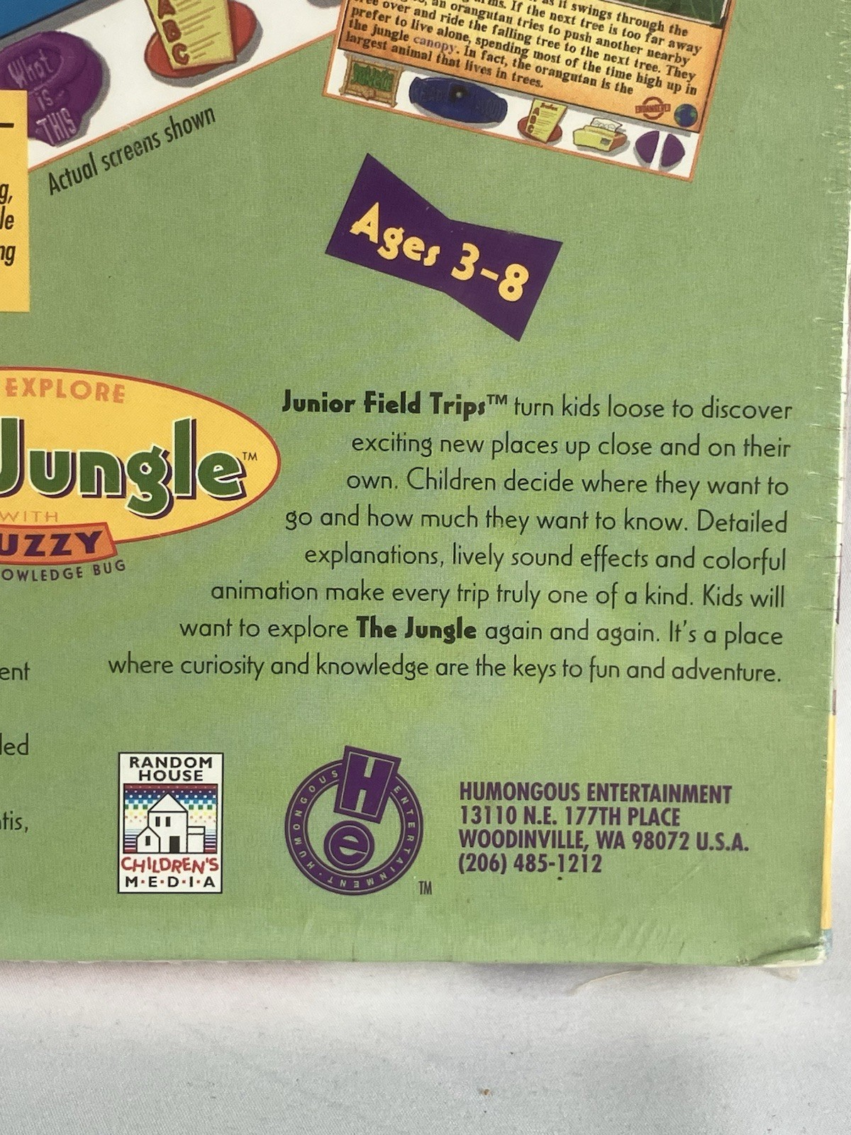Let’s Explore the Jungle With Buzzy PC CD Rom Windows Mac Game 1995 Big Box New