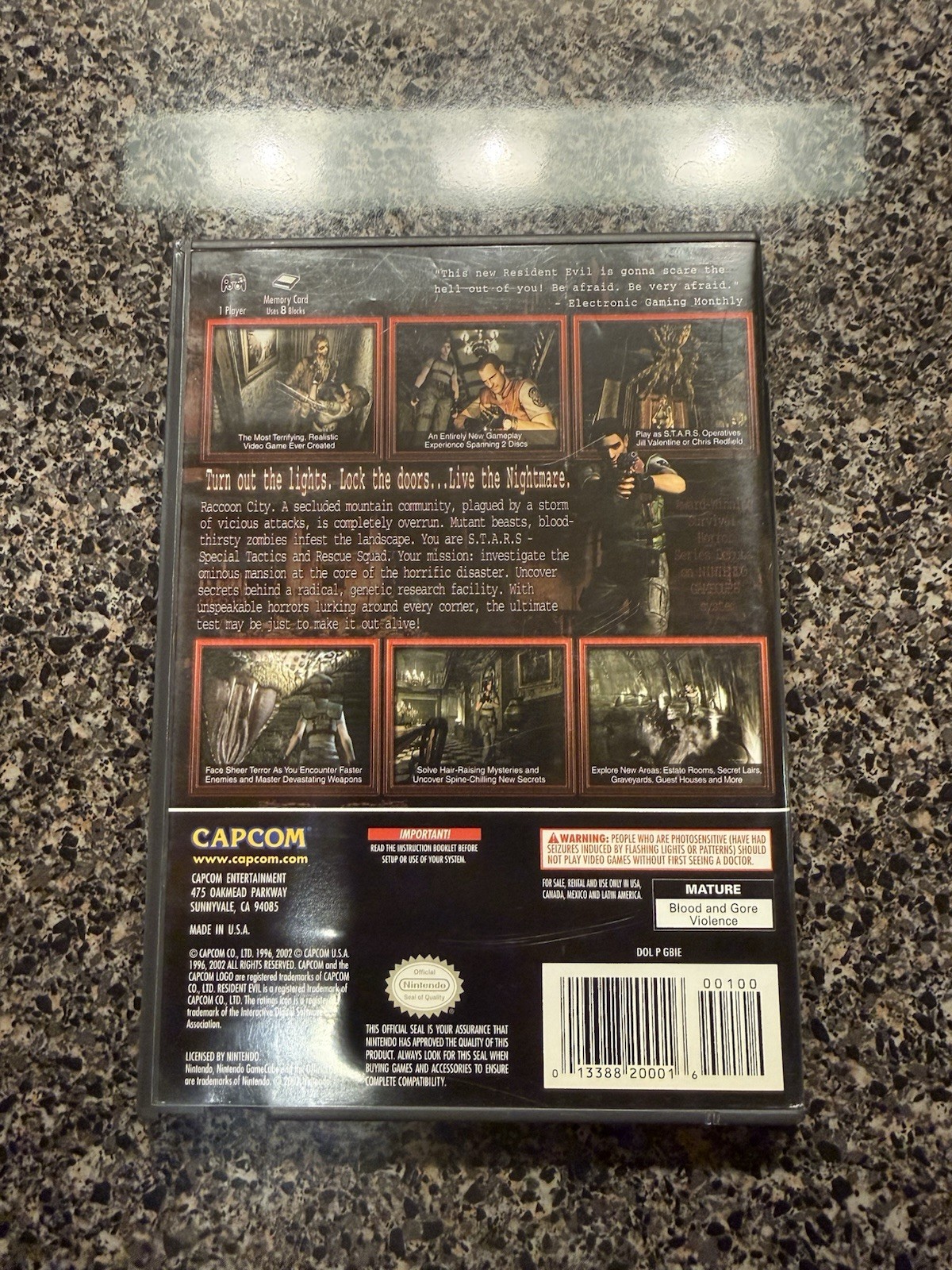 😈RESIDENT EVIL (Nintendo GameCube, 2002) BLACK LABEL CIB (GREAT SHAPE) TESTED😈