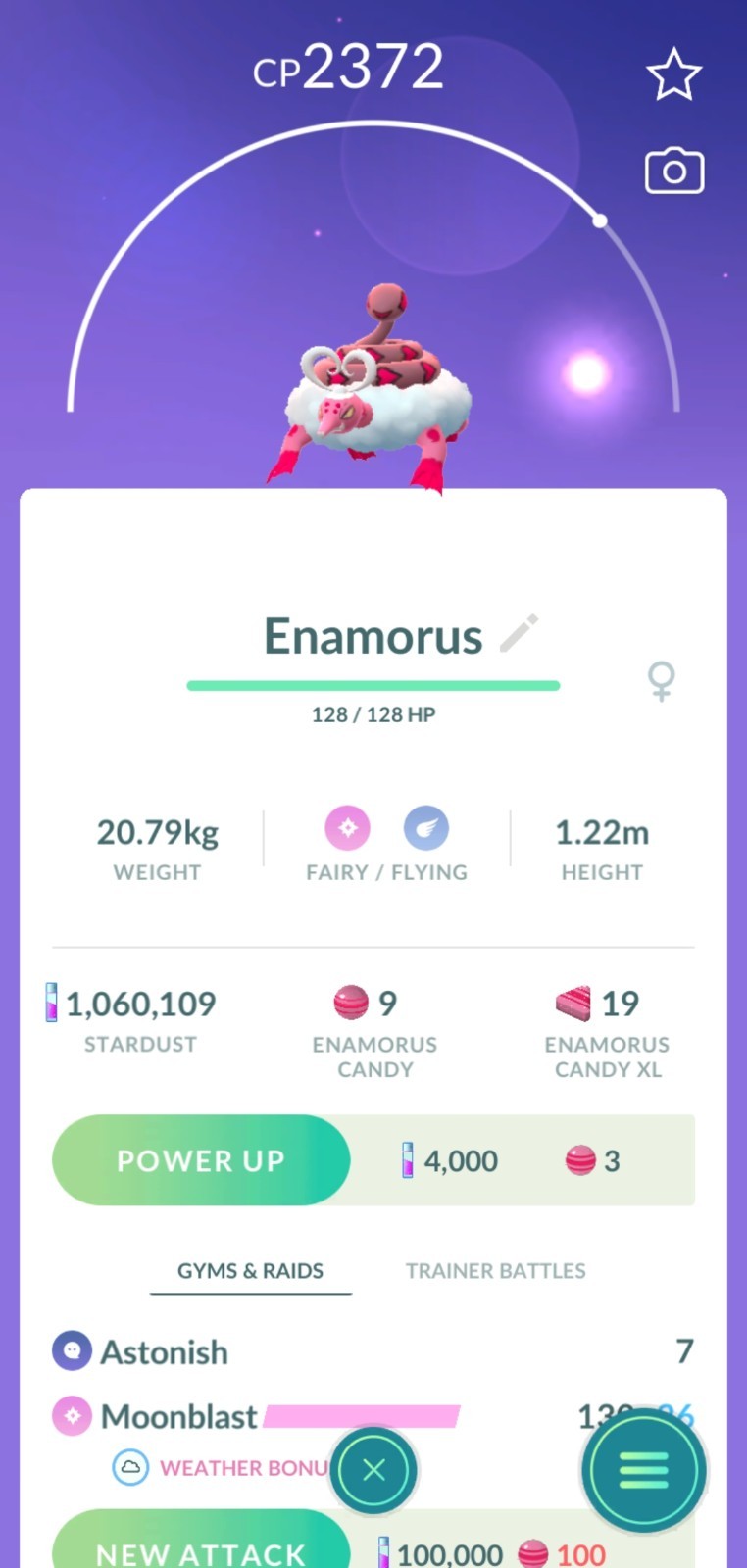 Pokémon Therian Forme Enamorus Go – Registered Or 30 Days Friends