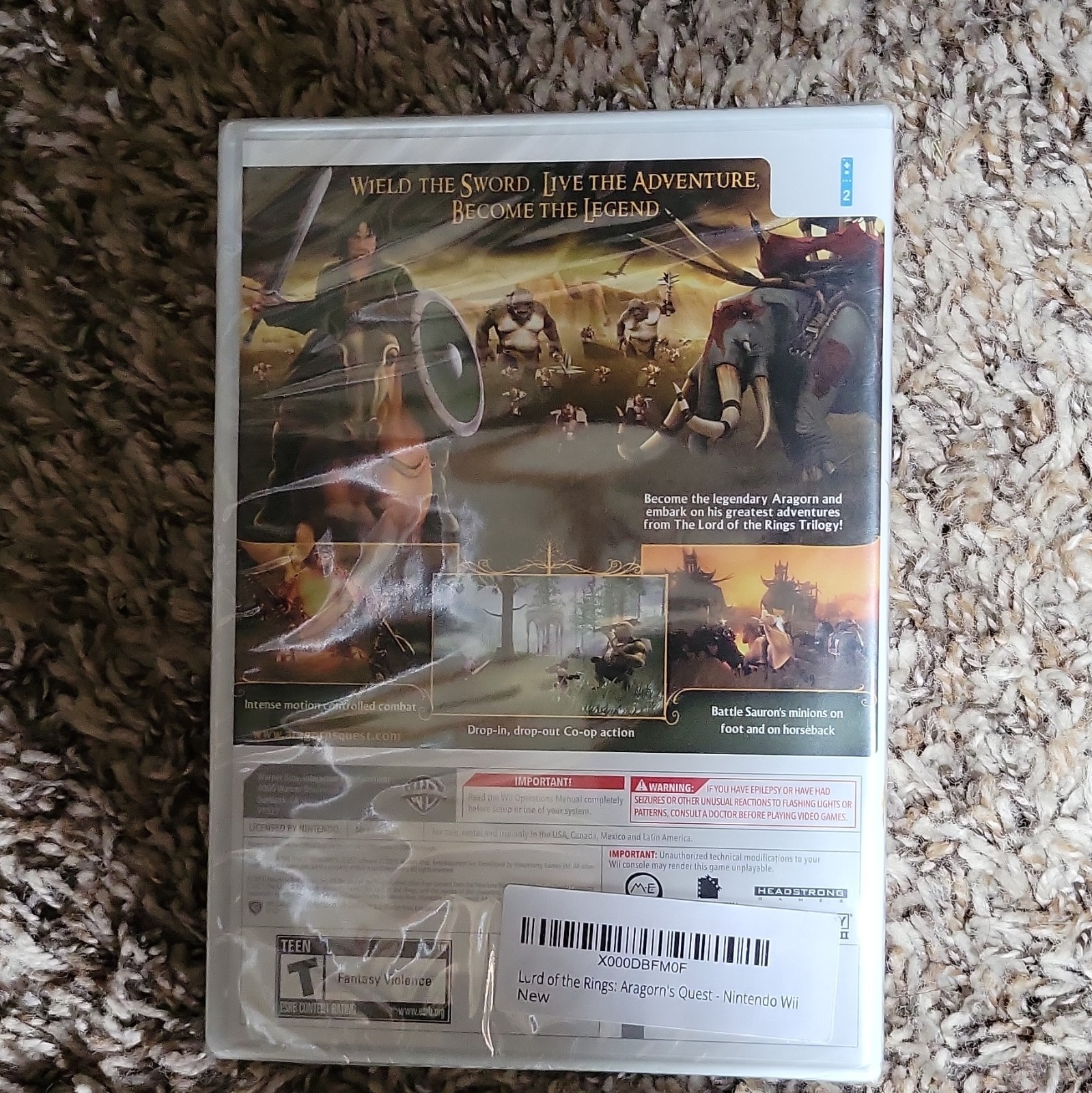 WB Games The Lord of the Rings: Aragorn’s Quest Nintendo Wii T-Teen