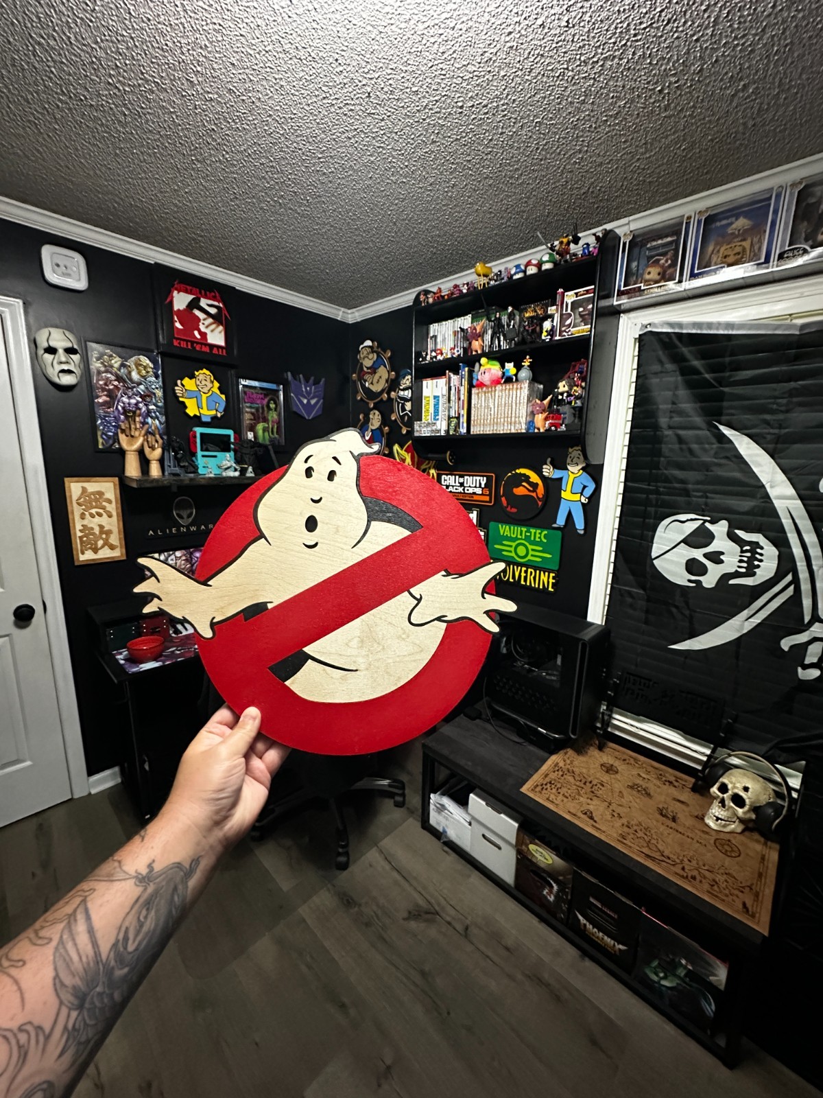 Ghostbusters Symbol-Wooden Wall Art-Handcrafted-Unique-Nice!-Large!