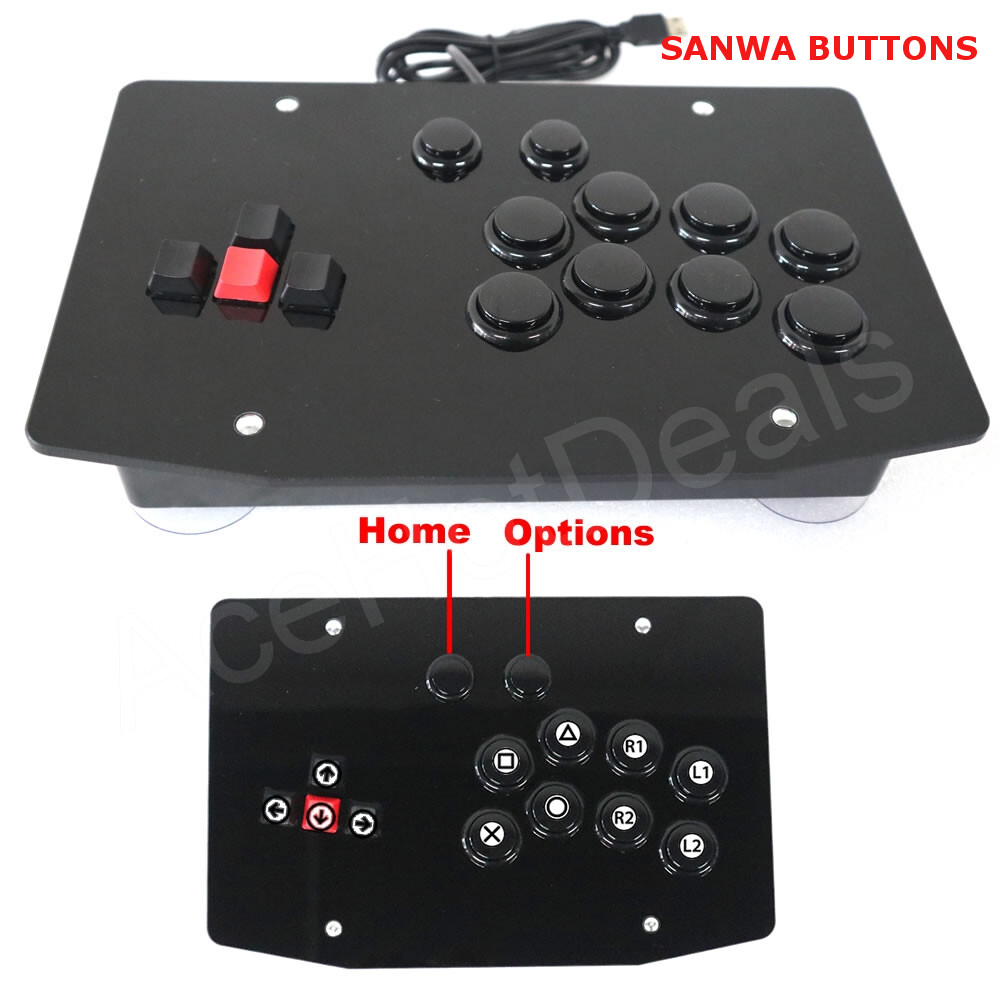 RAC-J500K Keyboard SANWA Buttons Fight Stick Game Controller Joystick for PS4