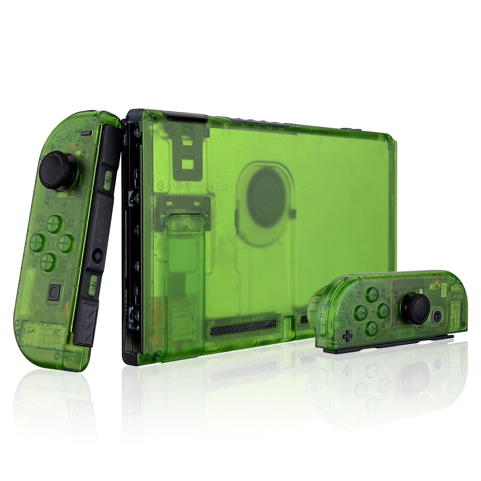 Clear Jungle Green Full Set Housing Shell Case With Buttons for Nintendo Switch