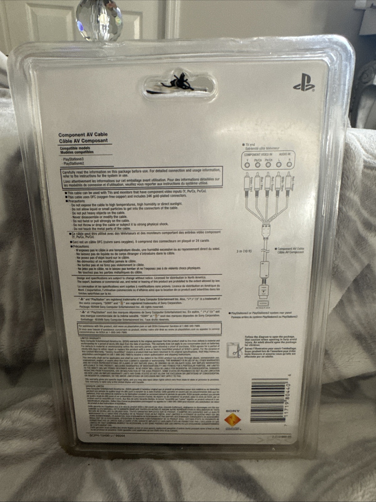 OEM OFFICIAL Sony Playstation YPbPr Component AV Cable PS2 PS3 Gold Tip New
