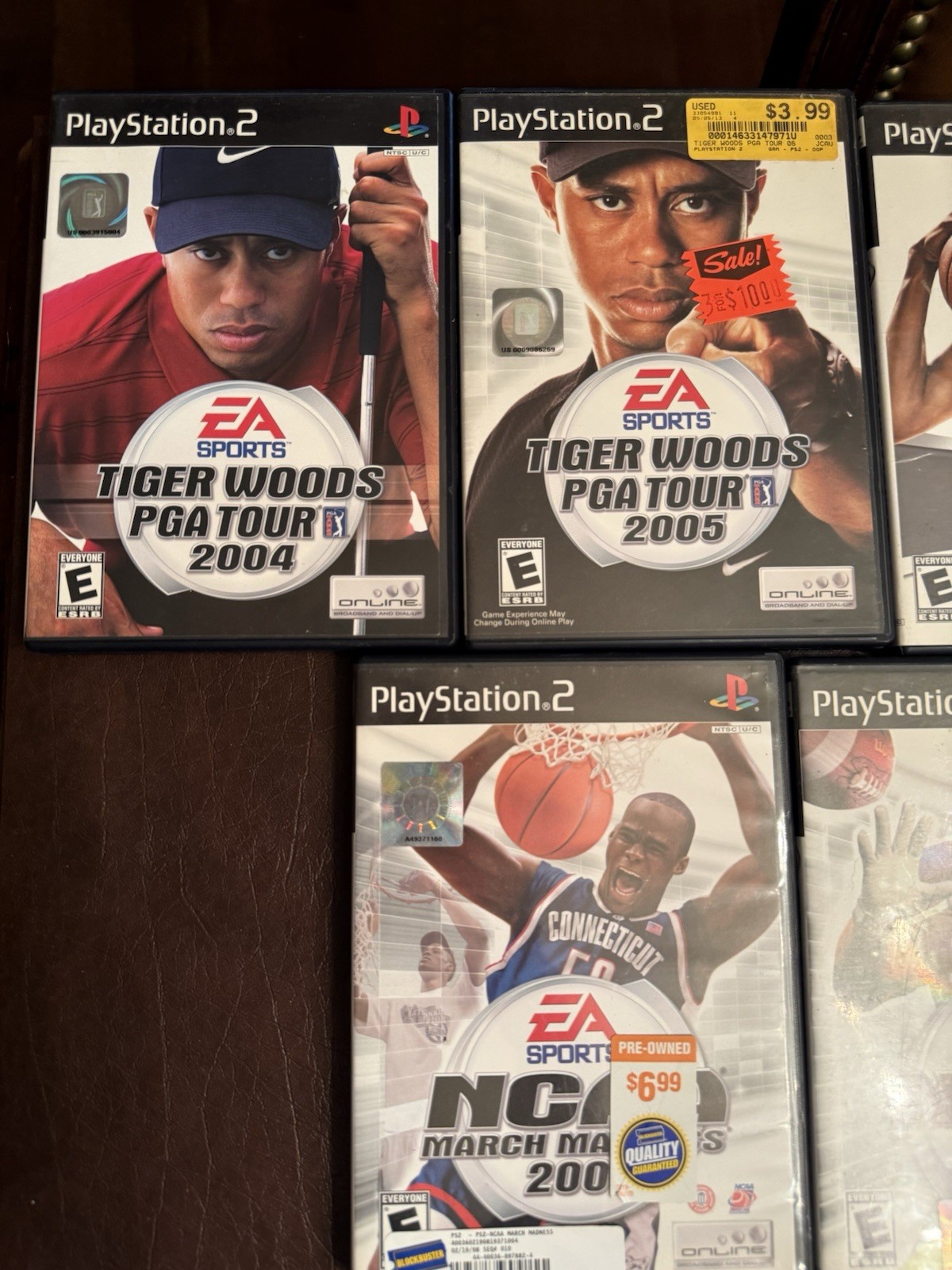 Ps2 Sports Game Lot Tiger Woods PGA Tour, MLB, NCAA Football, NCAA March Madness