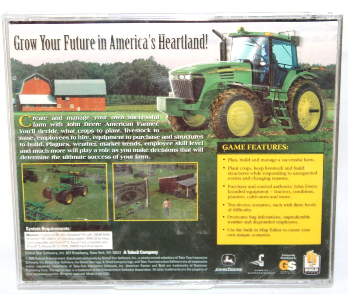 NEW John Deere American Farmer PC Simulation Software 2005 CD-ROM Global Star