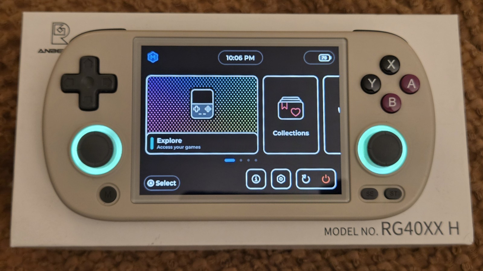 Anbernic RG40XX H Gray Retro Handheld Gaming Console