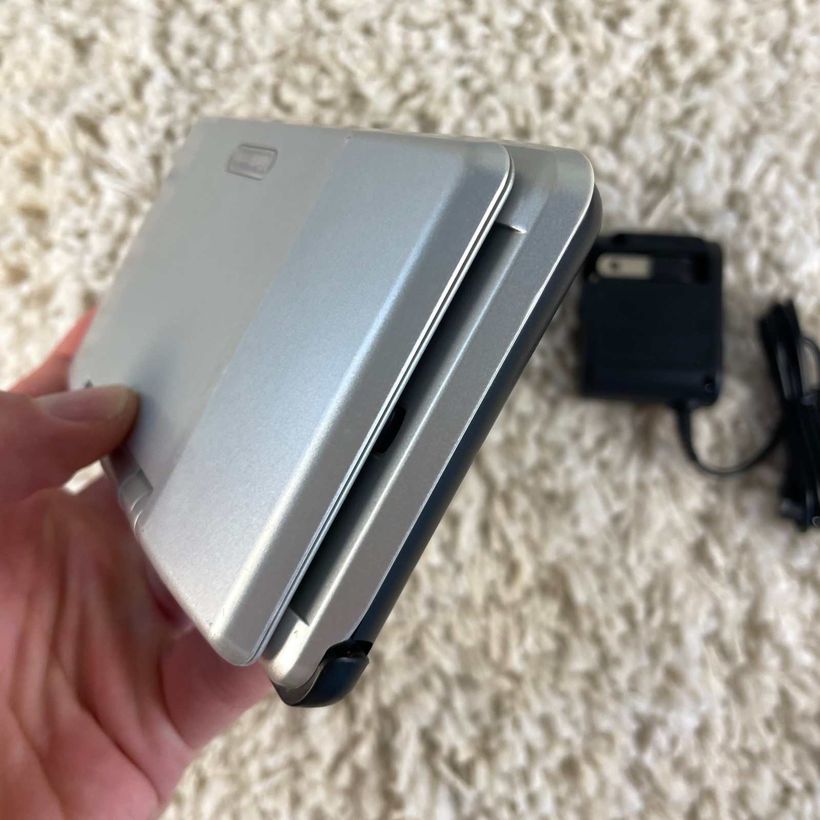 Nintendo DS Original NTR-001 Titanium Silver Handheld Console System Tested