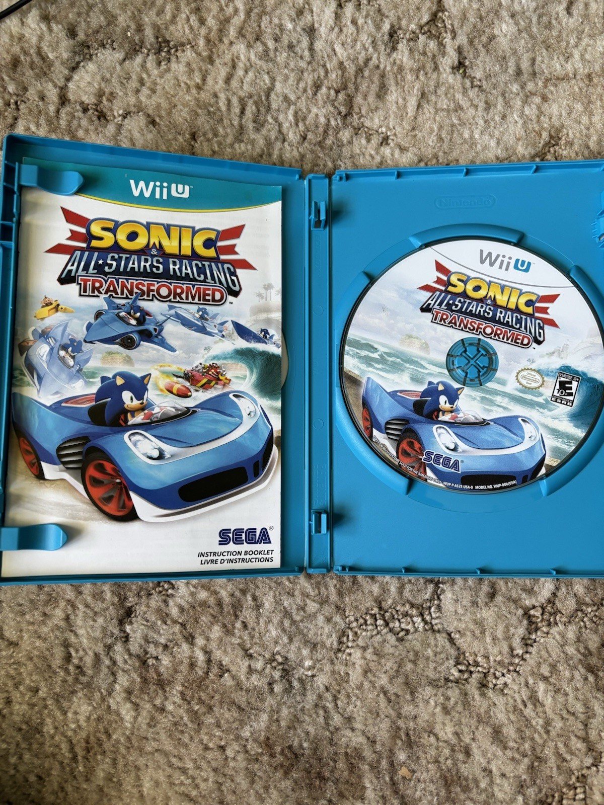 Sonic & All-Stars Racing Transformed Bonus Edition (Nintendo Wii U, 2012) CIB