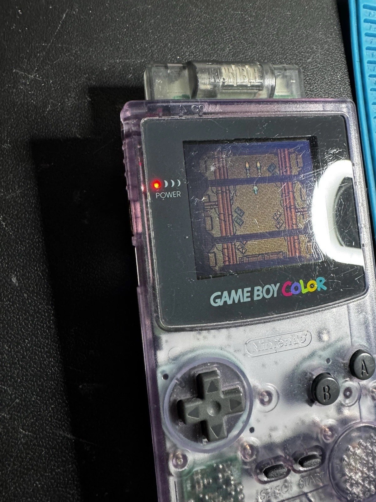 Nintendo Game Boy Color Atomic Purple W/ 2 Games Star Wars Episode One Racer GBC