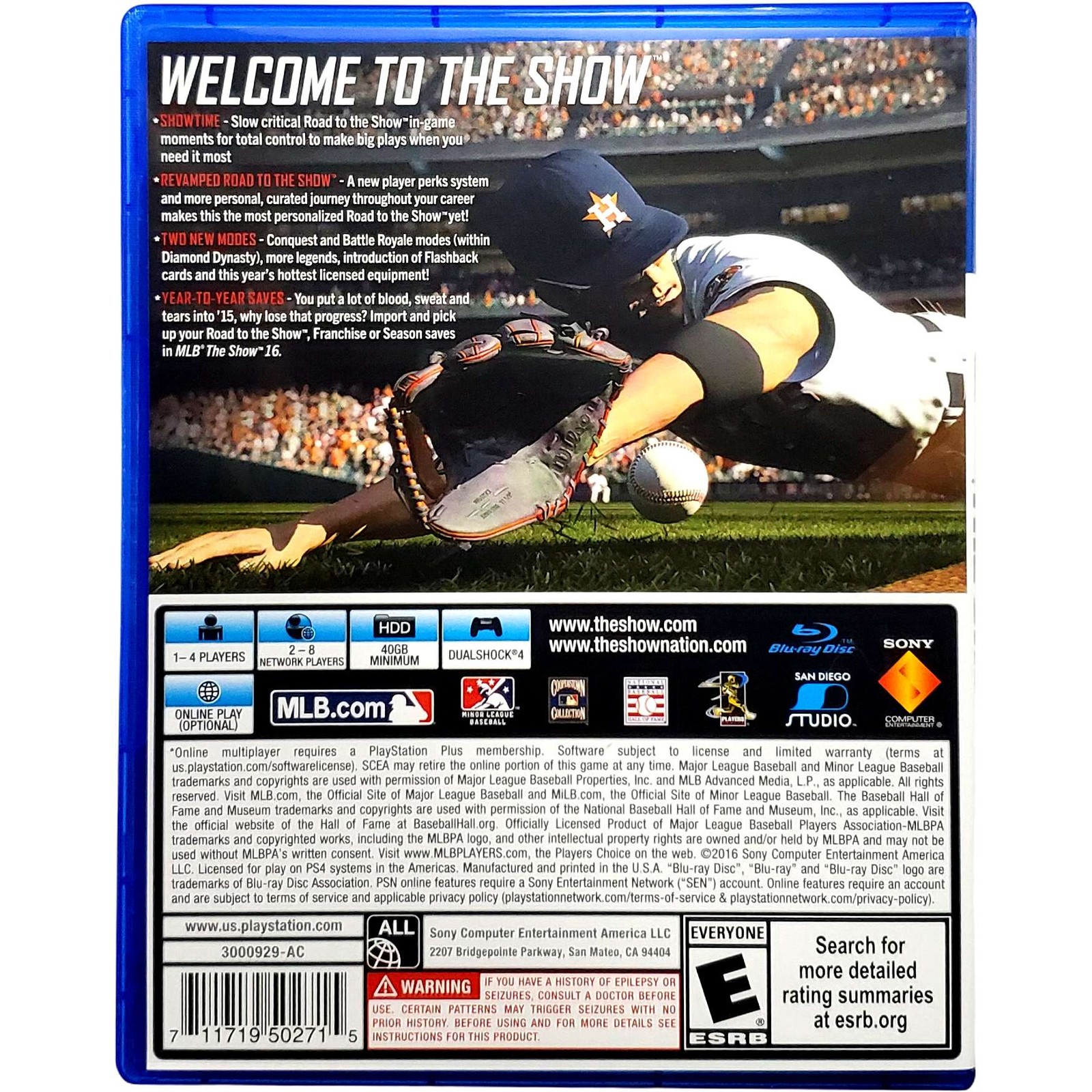 MLB 16 The Show – Sony Playstation 4 PS4 Pristine Tested 1Y Guarantee