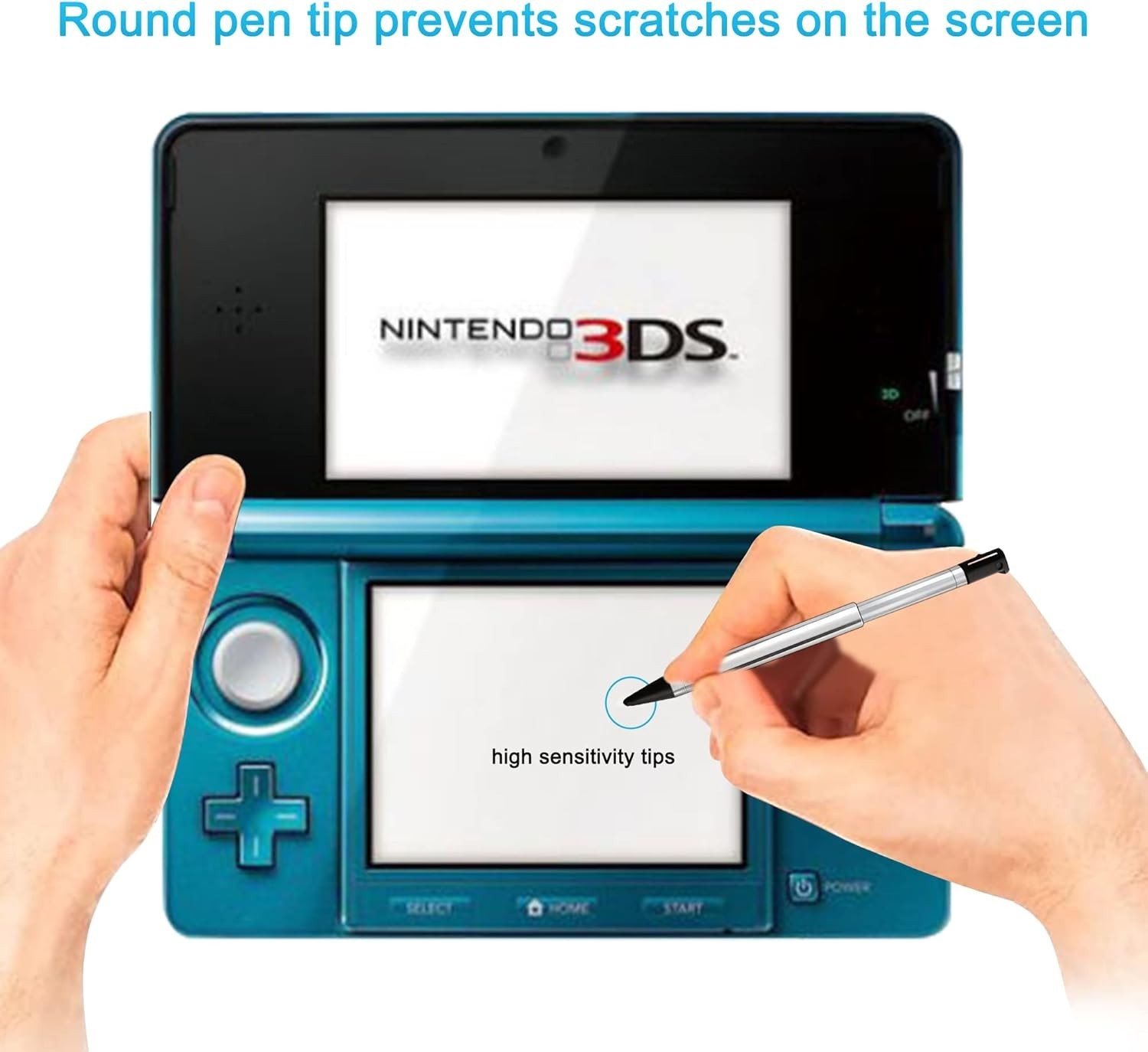 Multi Color Stylus Pen Set for Nintendo 3DS 4in1 Metal Touch Stylus Replacement