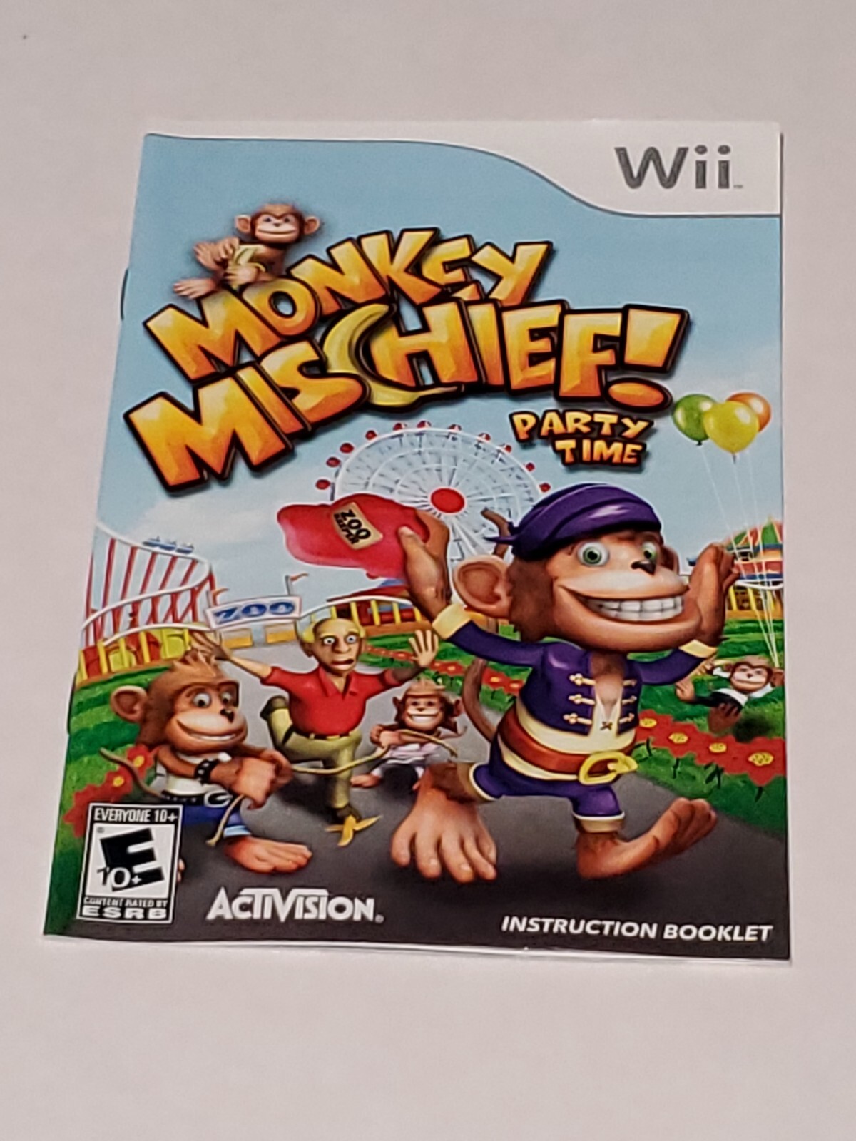 Monkey Mischief Party Time Nintendo Wii, 2008 Complete and Tested CIB