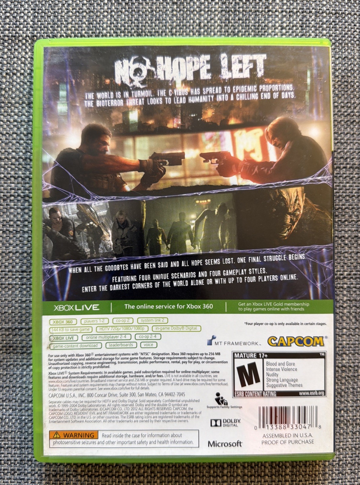 Resident Evil 6 (M) Microsoft Xbox 360 – Tested