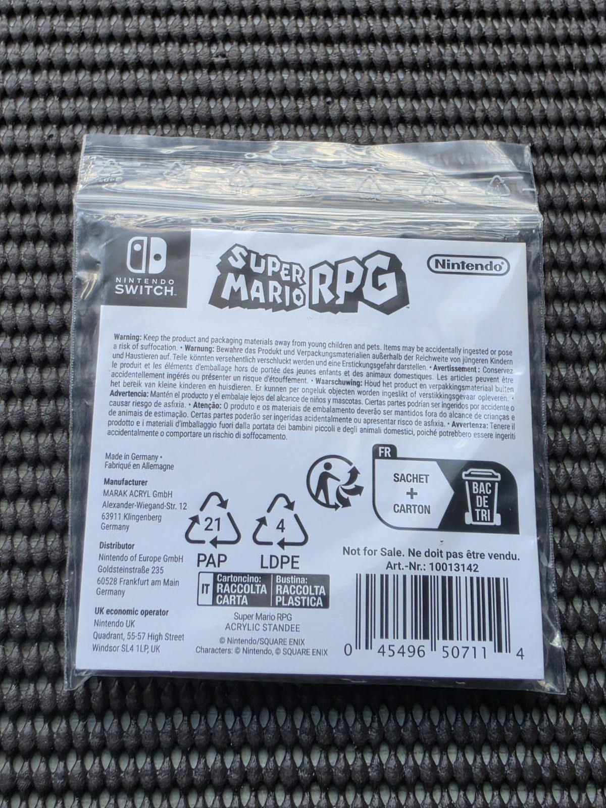 Nintendo Super Mario RPG Characters Acrylic Standee Preorder Bonus Promo NES UK
