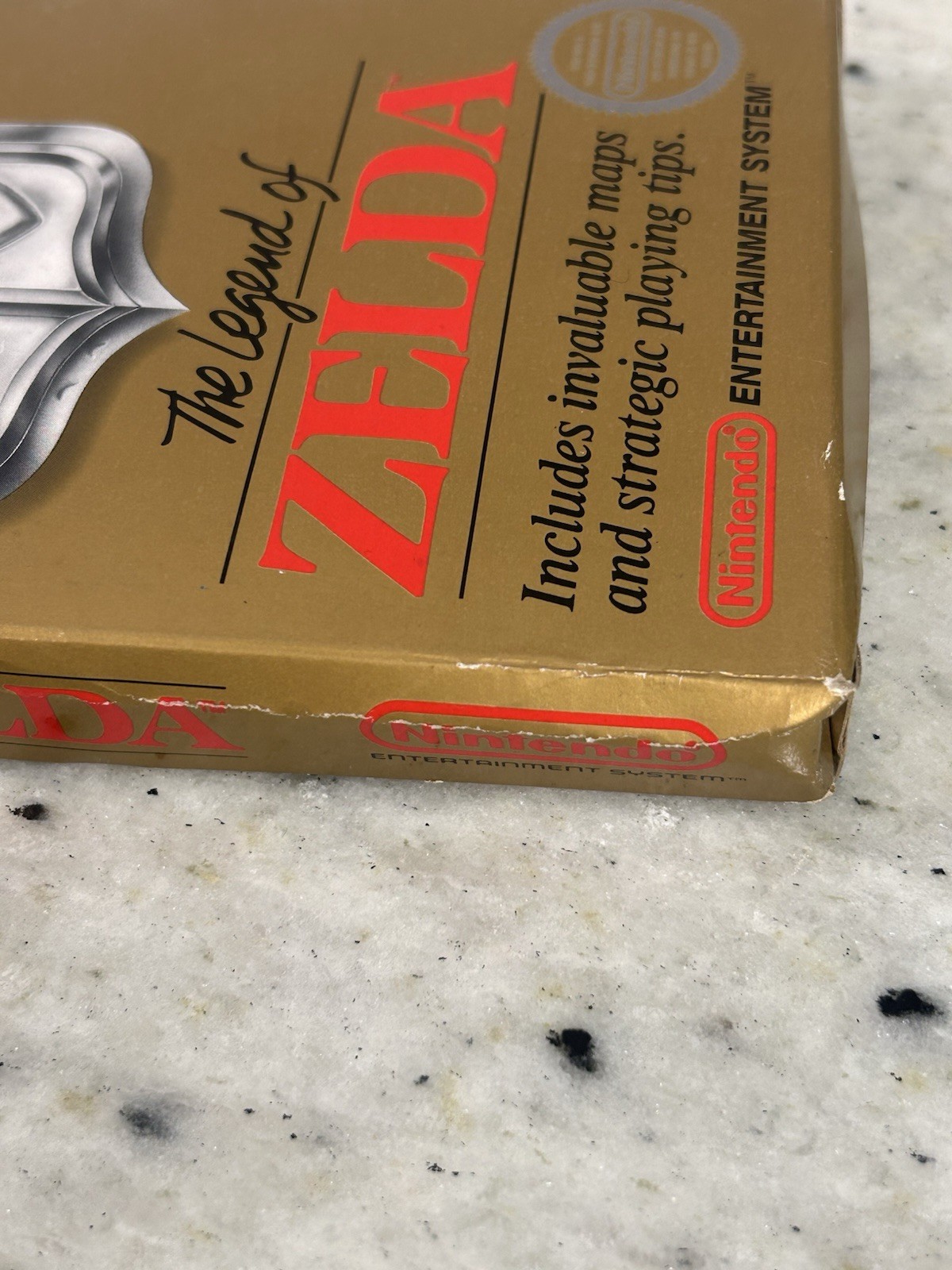 The Legend of Zelda Gold NES CIB Complete in Box w/ Manual & Sleeve 5screw