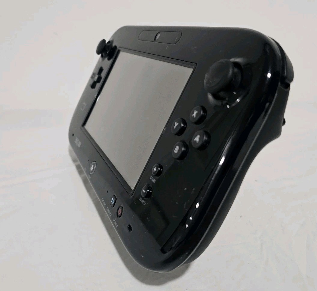 Genuine Black Wii U Gamepad WORKS With Power Cord Tested Wup-010