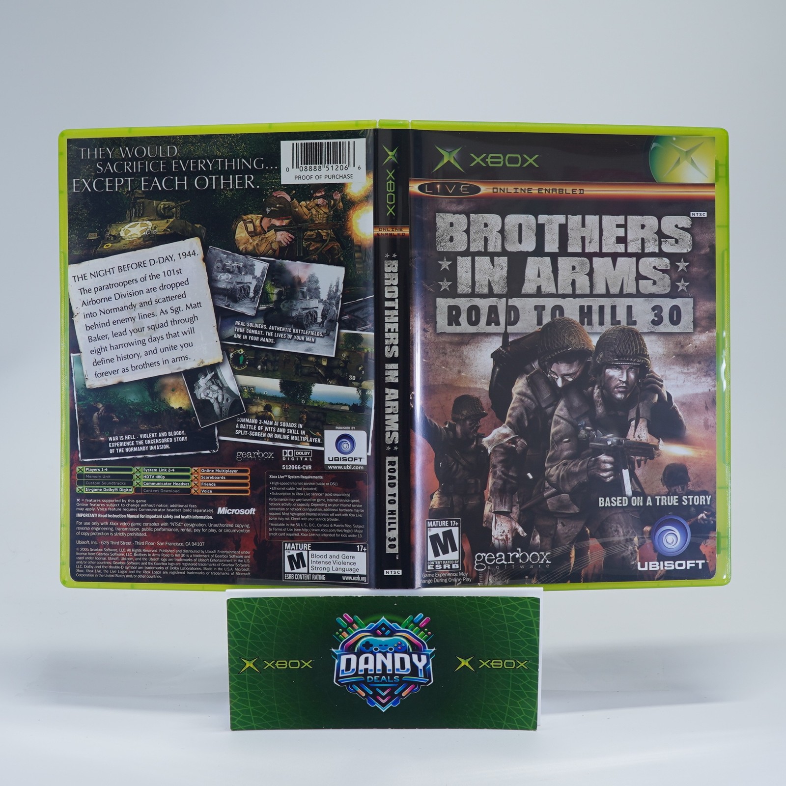 Brothers in Arms Road to Hill 30 CIB W/ Manual + Map – Xbox
