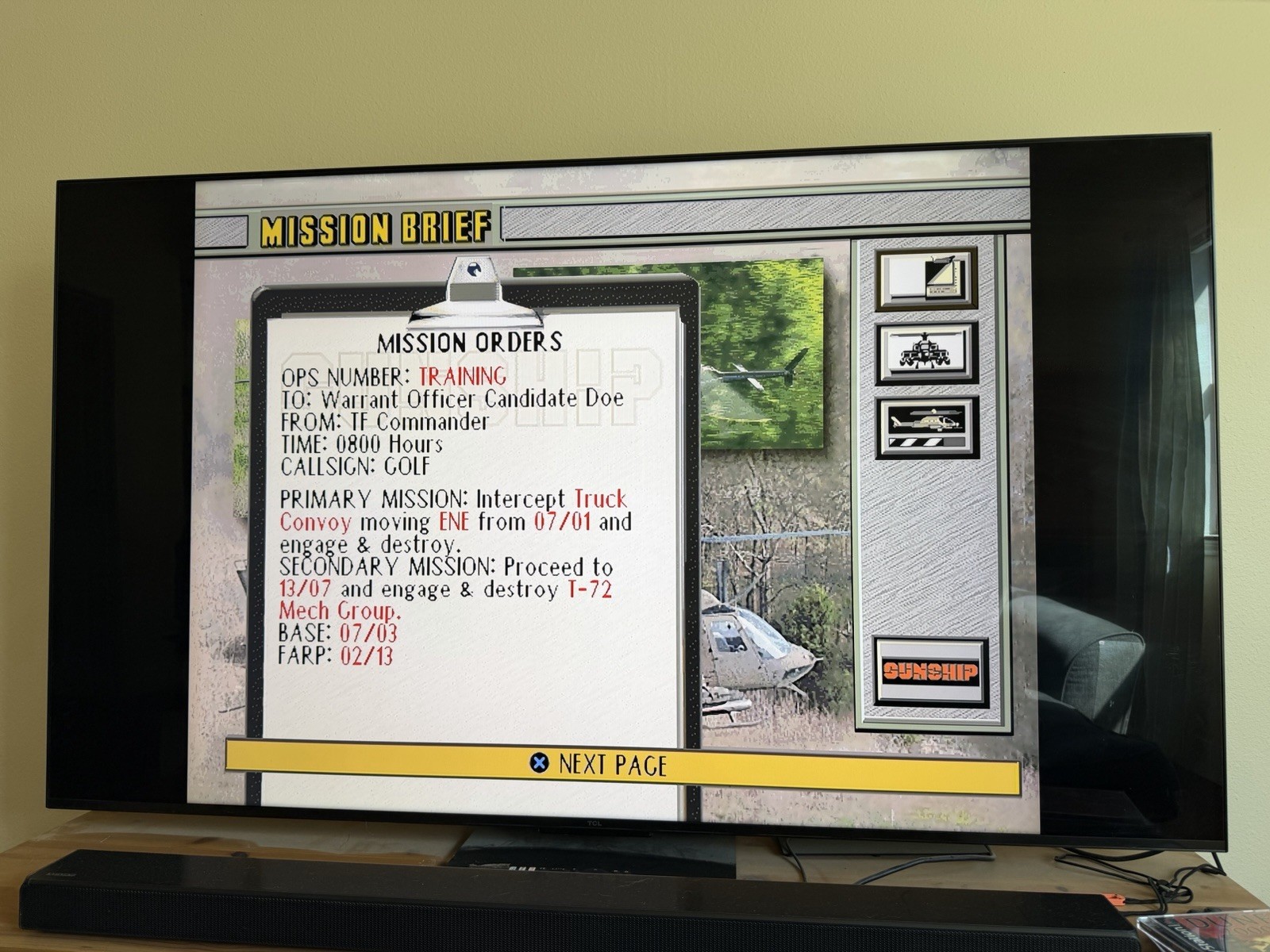 MicroProse Gunship (Sony PlayStation 1 PS1, 1996) NTSC-U/C