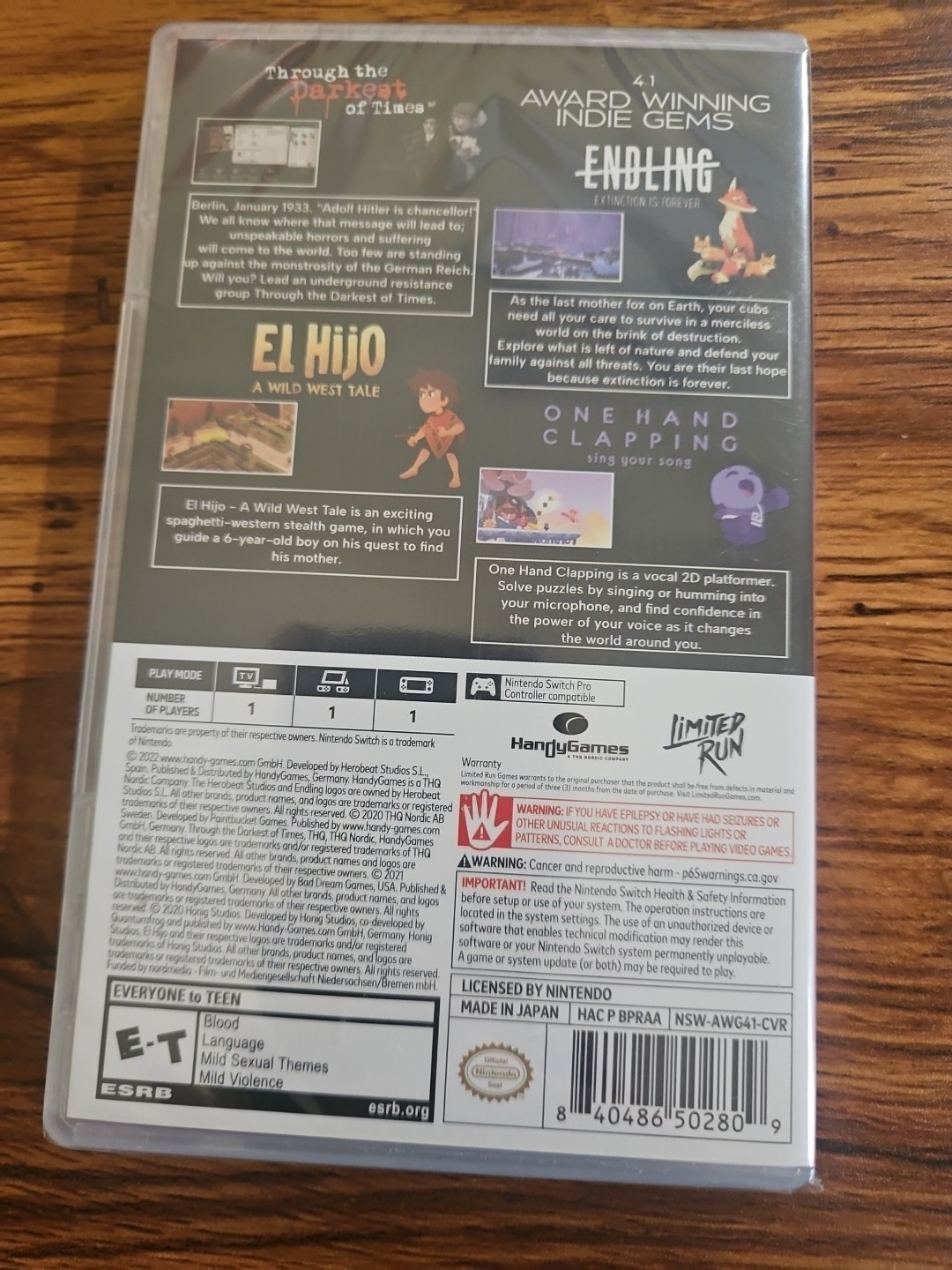 Award Winning Indie Gems 4-in-1 Limited Run (Nintendo Switch, 2022) NEW/SEALED