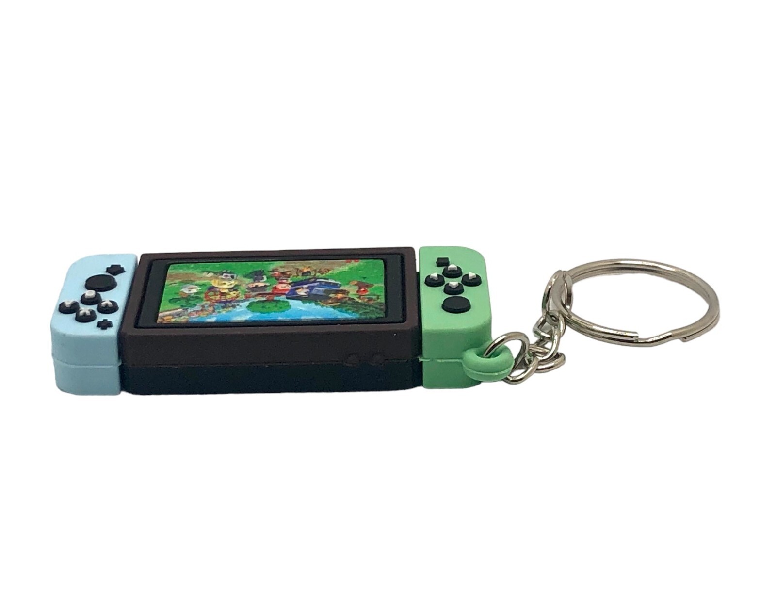 Collectable NINTENDO SWITCH Keychain – Animal Crossing New Leaf – Green & Blue