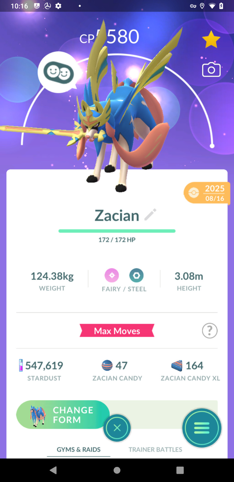 Zacian Crowned Sword Level50 | Tr-de 1M 20k stardust – UltraFriend – P T C