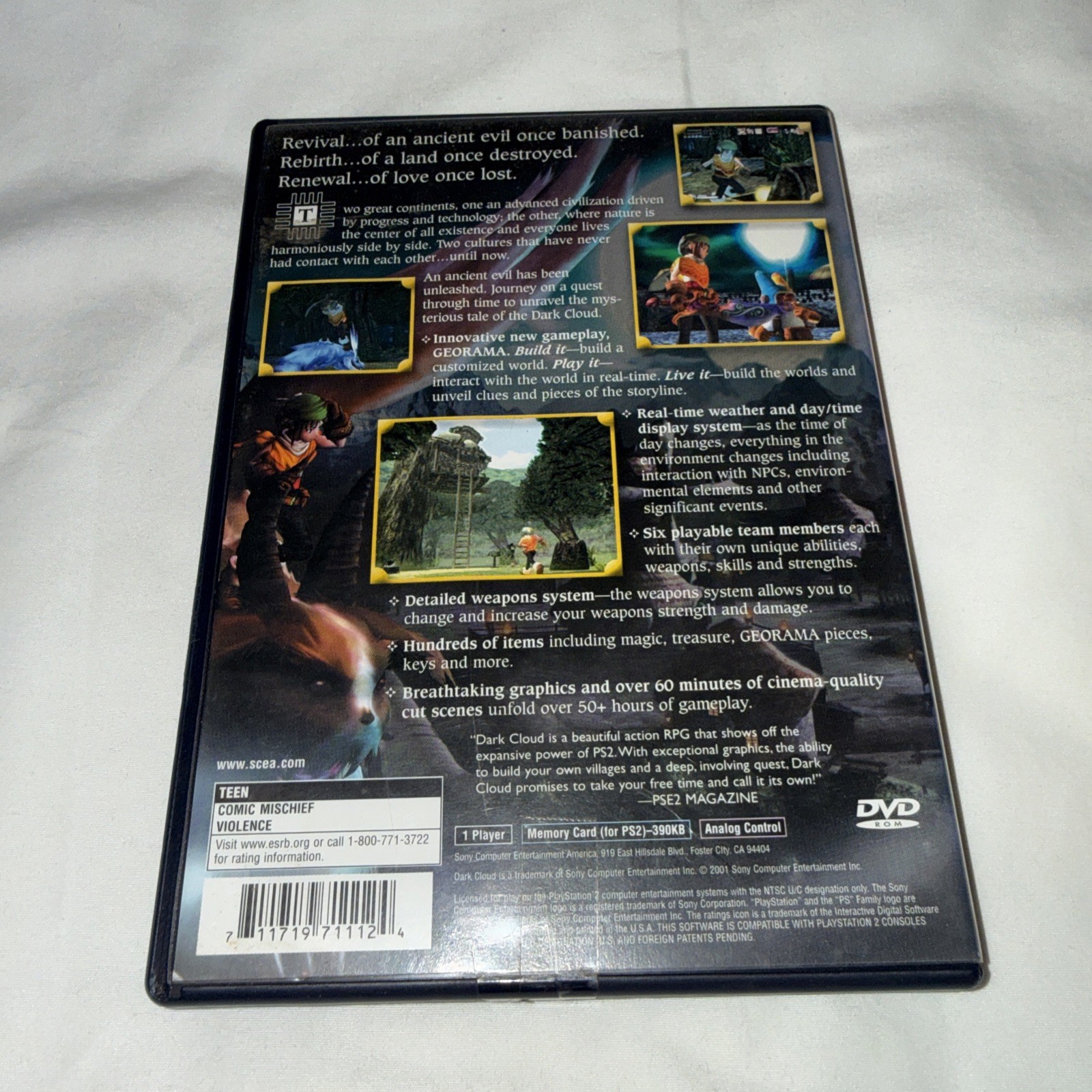 Dark Cloud Ps2 Used In Great Condition. Not Tested. Check Photos