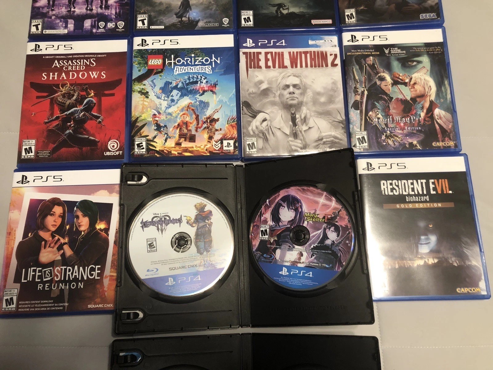 Ps5/ps4 Game Lot Kingdom Hearts Devil May Cry Resident Evil Elden Ring As Is