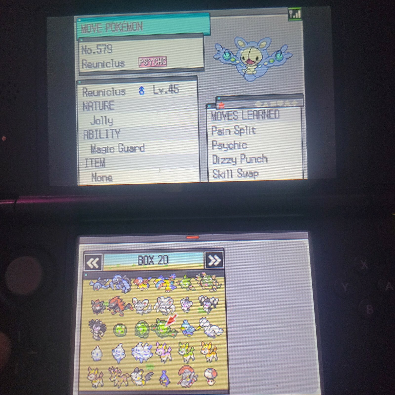 Pokemon Black Authentic Nintendo Ds Preloaded with all 649 Pokemon Max Items