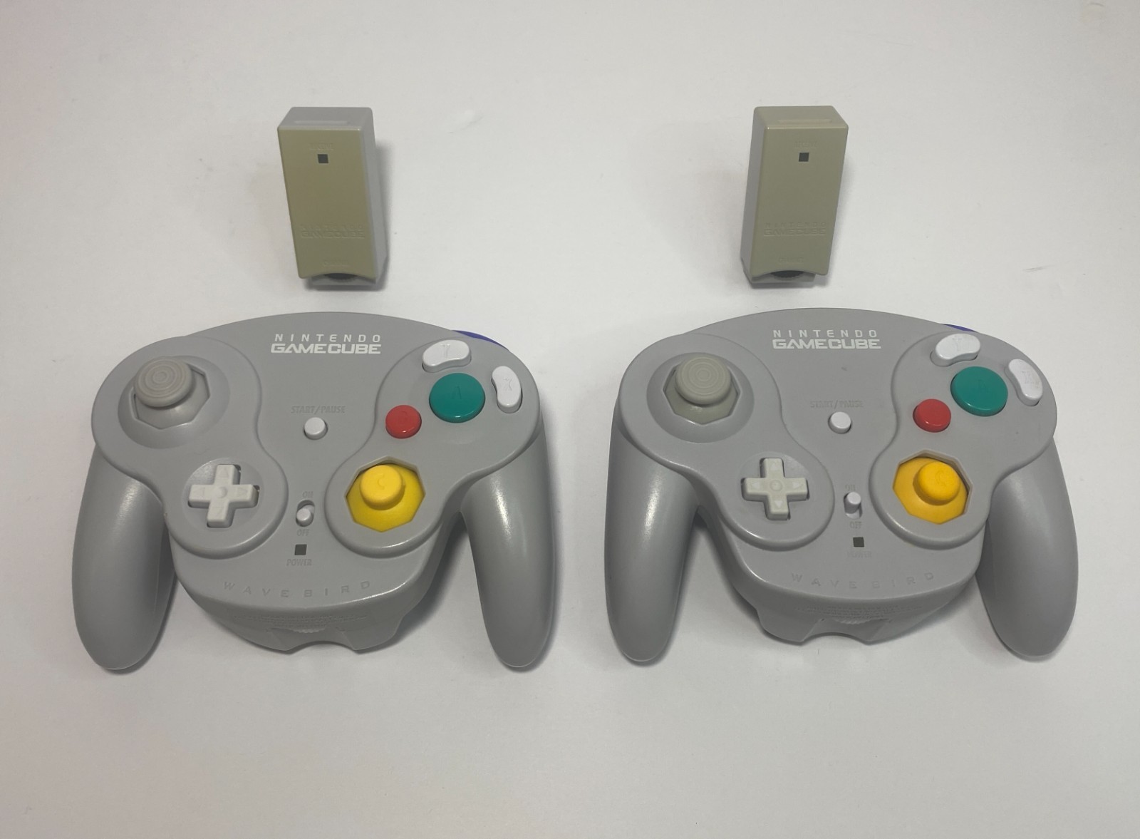 2 Nintendo Gamecube Wireless Wavebird Controllers w/ Receivers For Parts/Repair