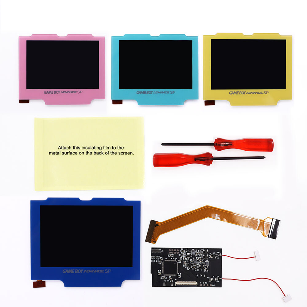Multi-Color Lens Touch Backlight Color IPS LCD Kit For Gameboy advance GBA SP