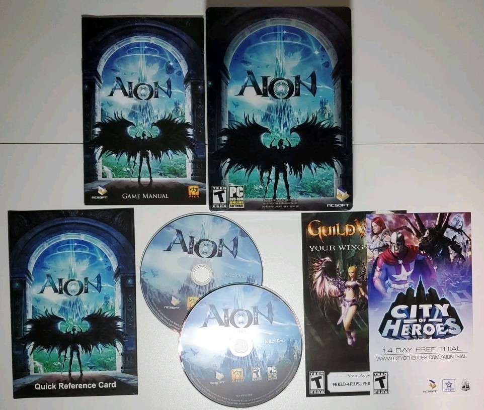 Aion Limited Edition Steelbook – PC Game 2009 – Complete CIB W Manual – Tested
