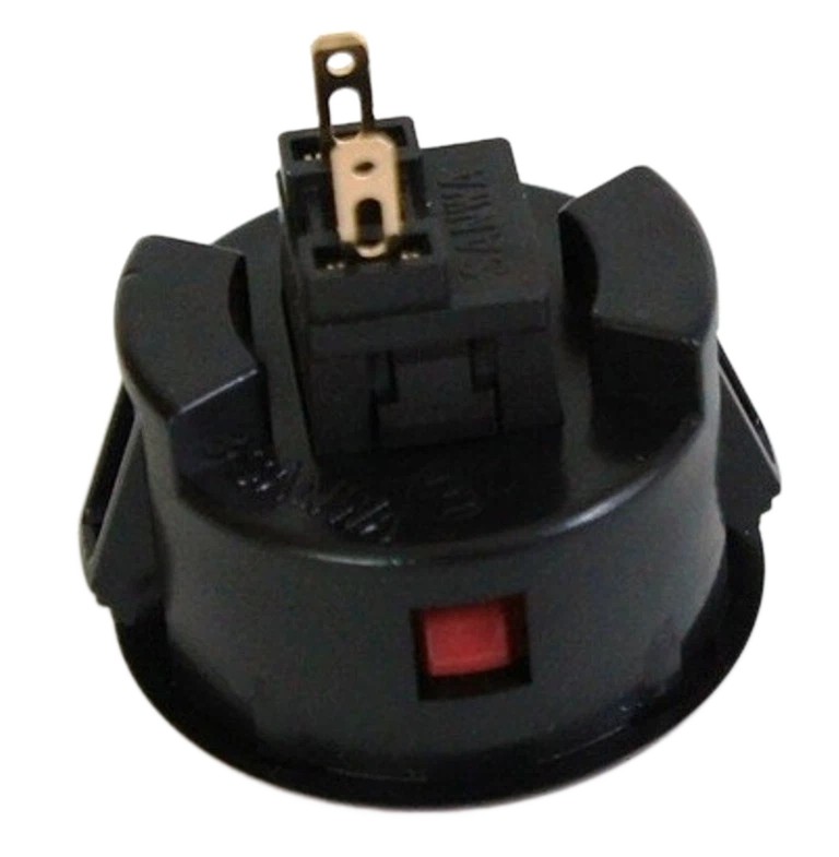 Japan Sanwa Buttons Mix Black Red x 8 pcs Video Game Arcade Parts OBSF-30-K/R