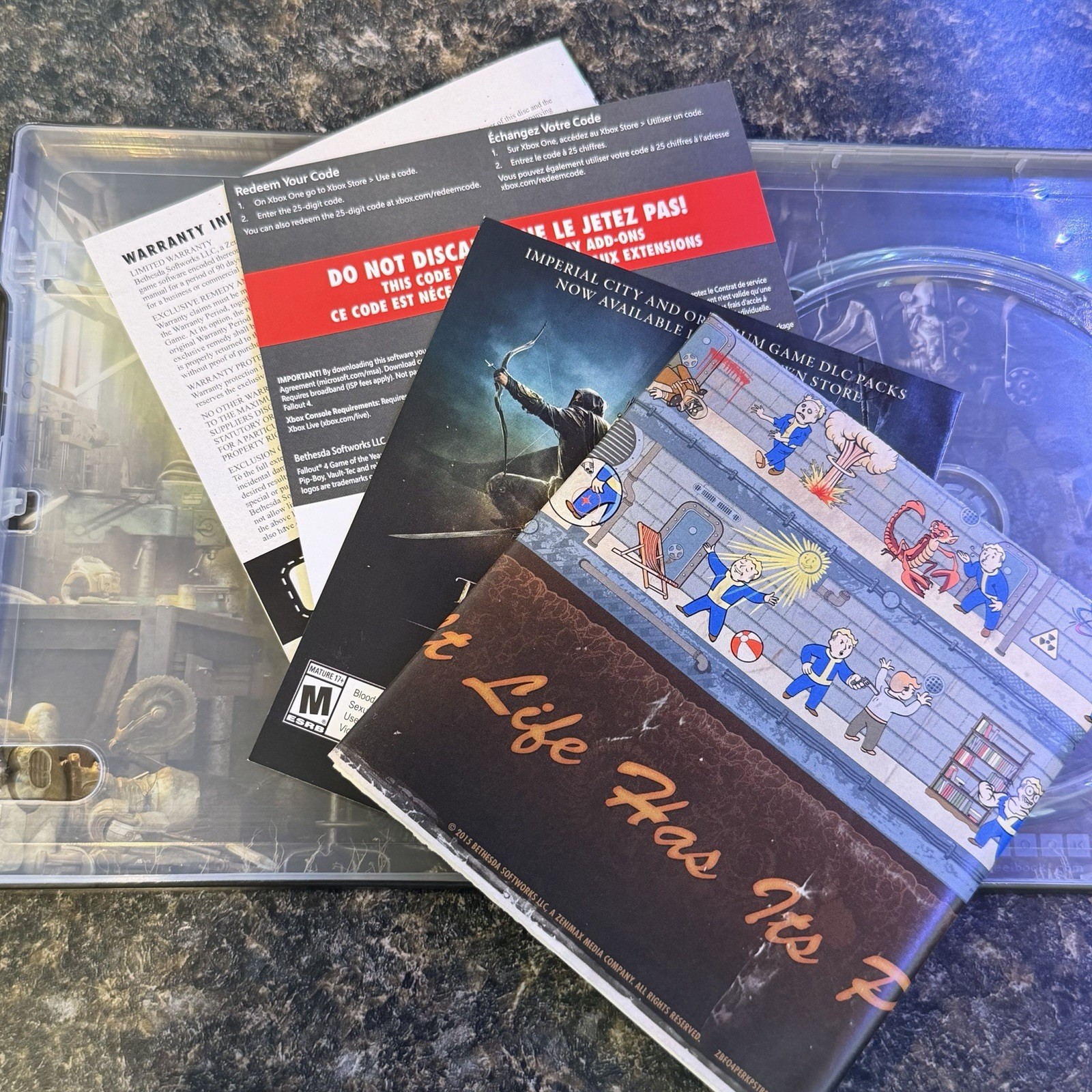 Fallout 4 (Microsoft Xbox One) Collector’s Steelbook Edition No Disc Broken Tab
