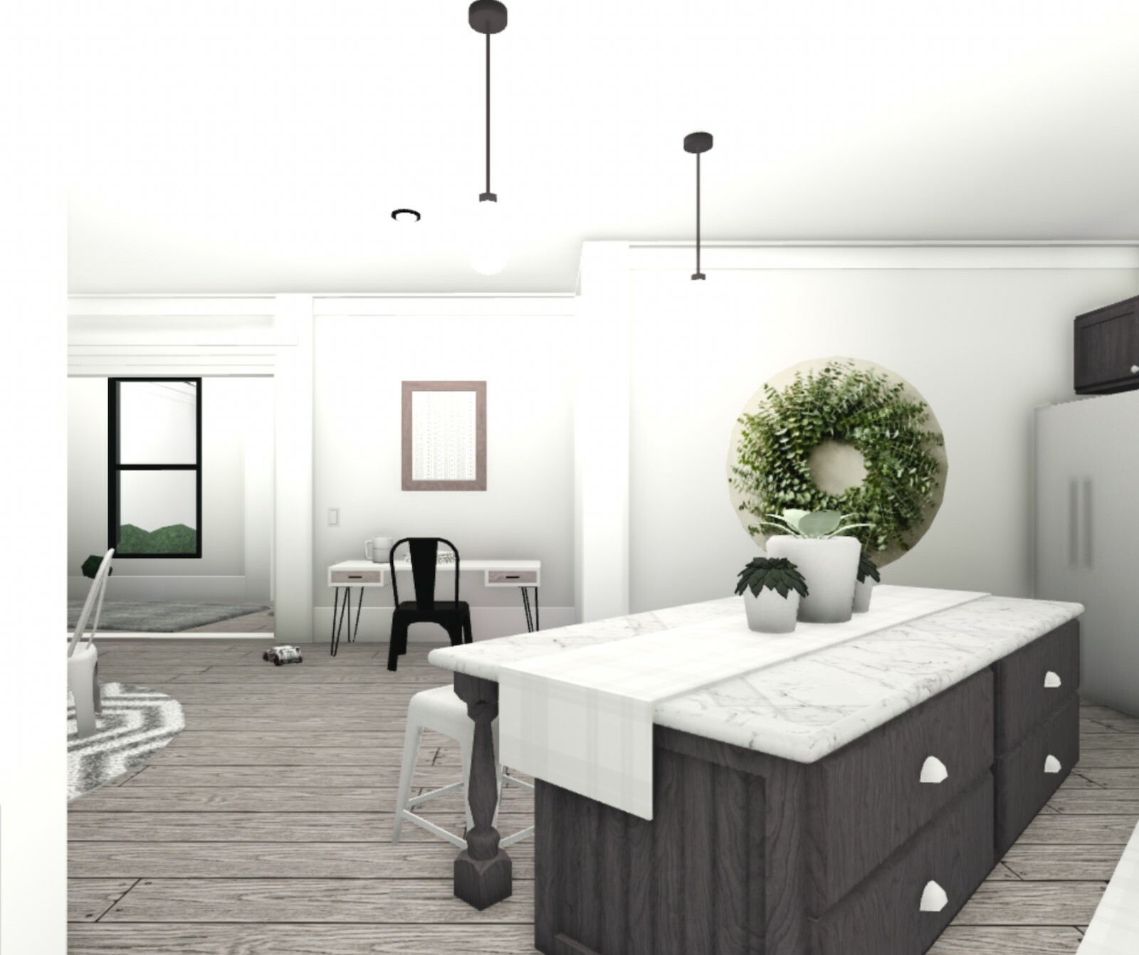 Custom Bloxburg House Interior and Exterior :) (READ DESCRIPTION)