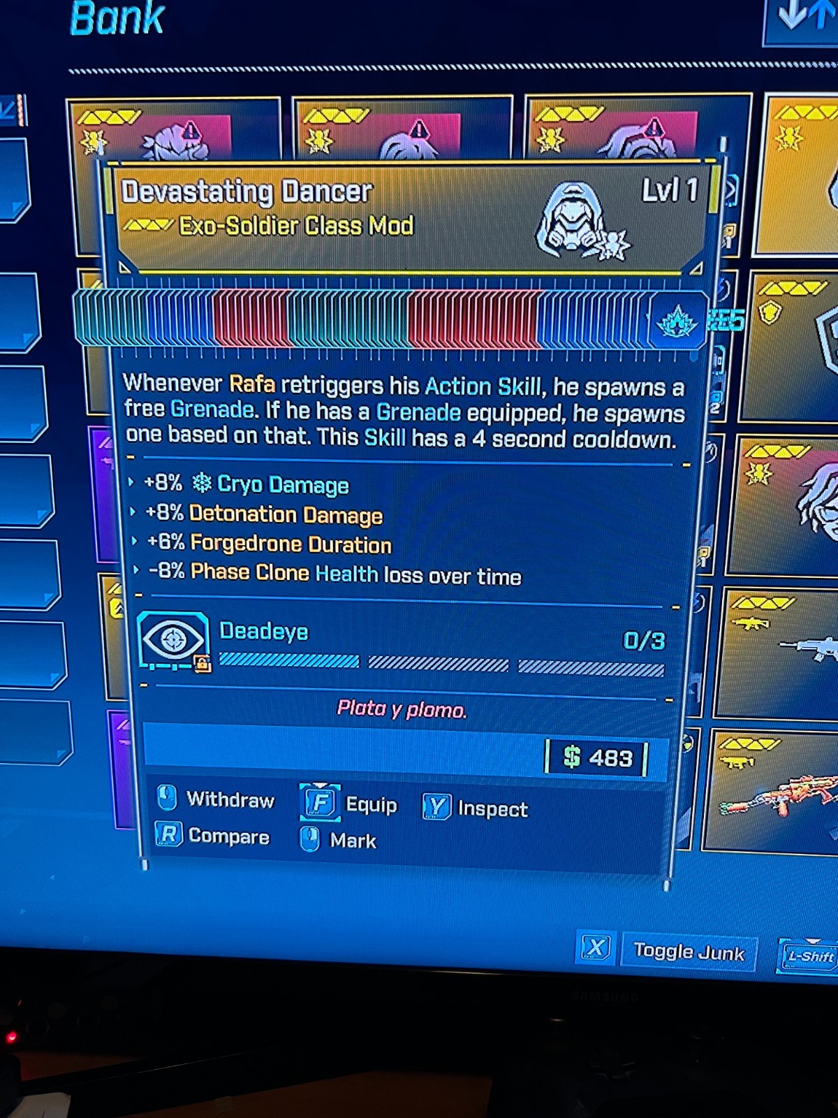 Borderlands 4✨ MODDED LEVEL 1 ONE ALL SKILLS RAFA CLASS MOD BL4 ✅PC-PS-XBOX✨