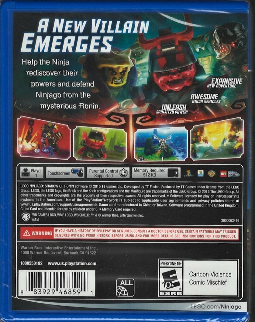 LEGO Ninjago: Shadow of Ronin PSV (Brand New Factory Sealed US Version) PlayStat