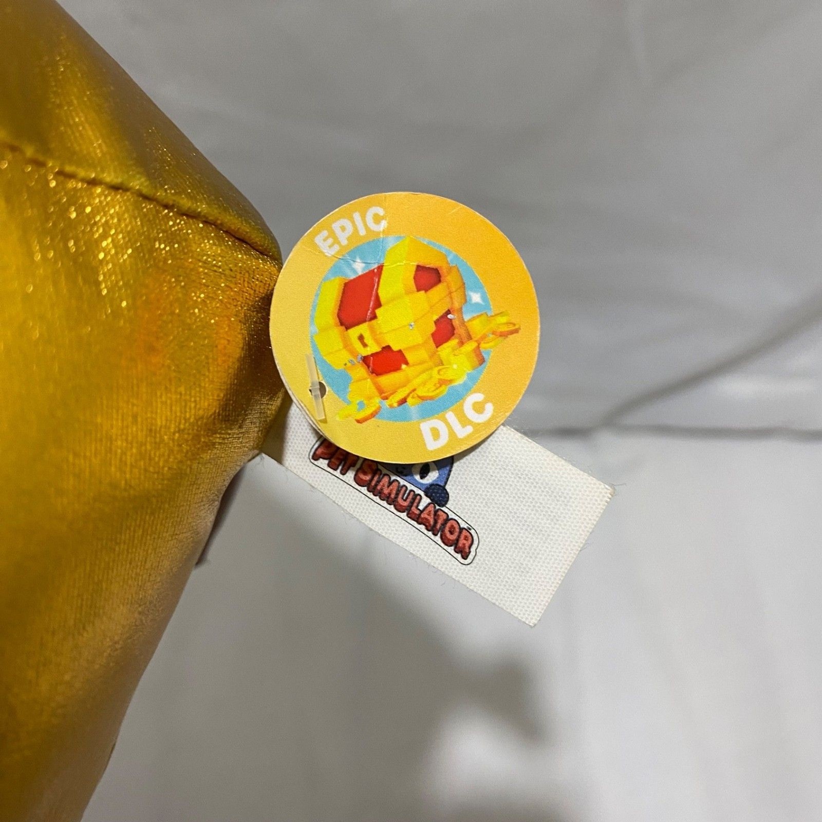 PhatMojo Roblox Pet Simulator Deluxe Tech Gold Axolotl Plush Stuffed Toy 8”