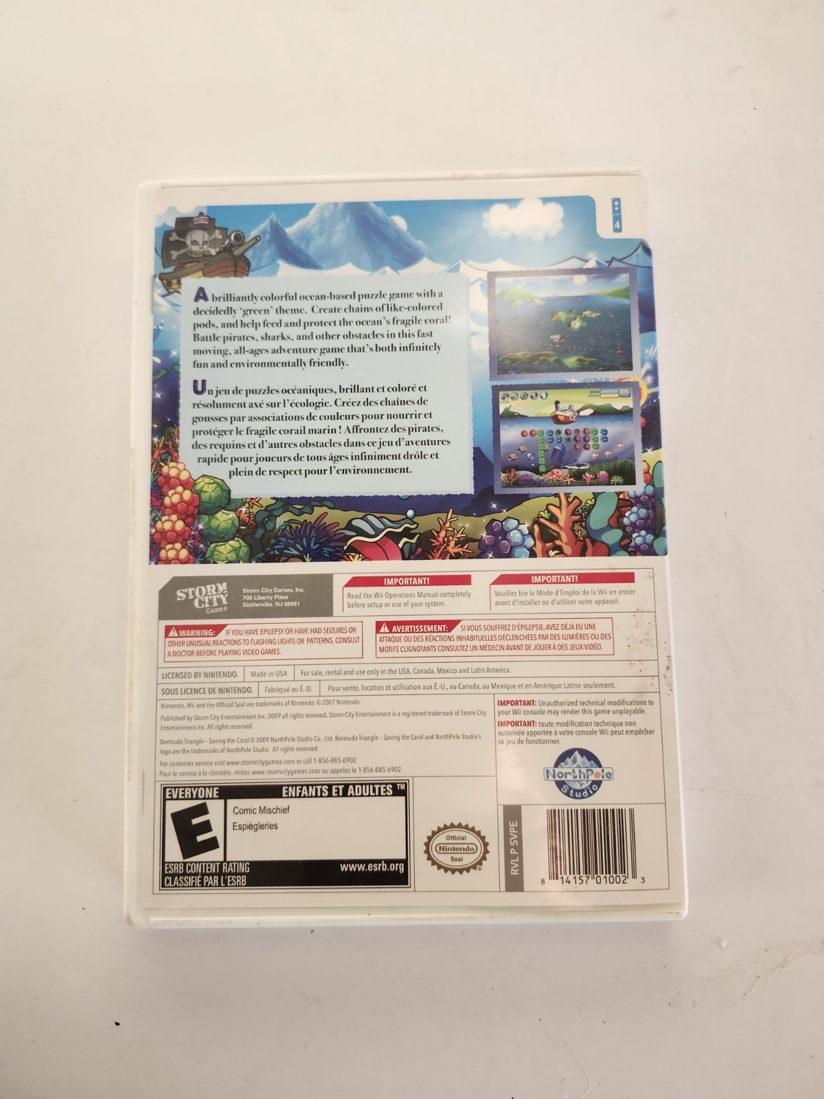 Storm City Games Bermuda Triangle Saving the Coral Nintendo Wii Puzzle NTSC-U/C