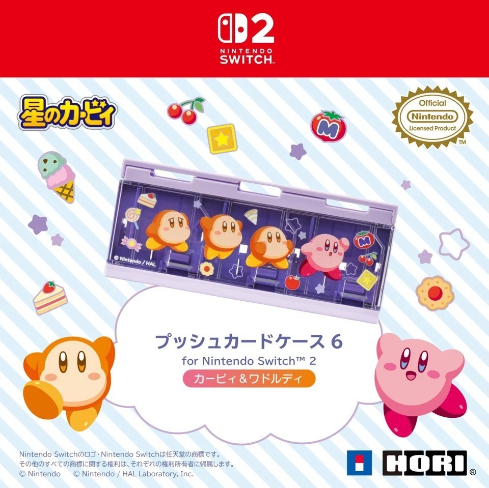 Kirby & Waddle Dee Push Card Case 6 for Nintendo Switch 2 HORI Japan Limited