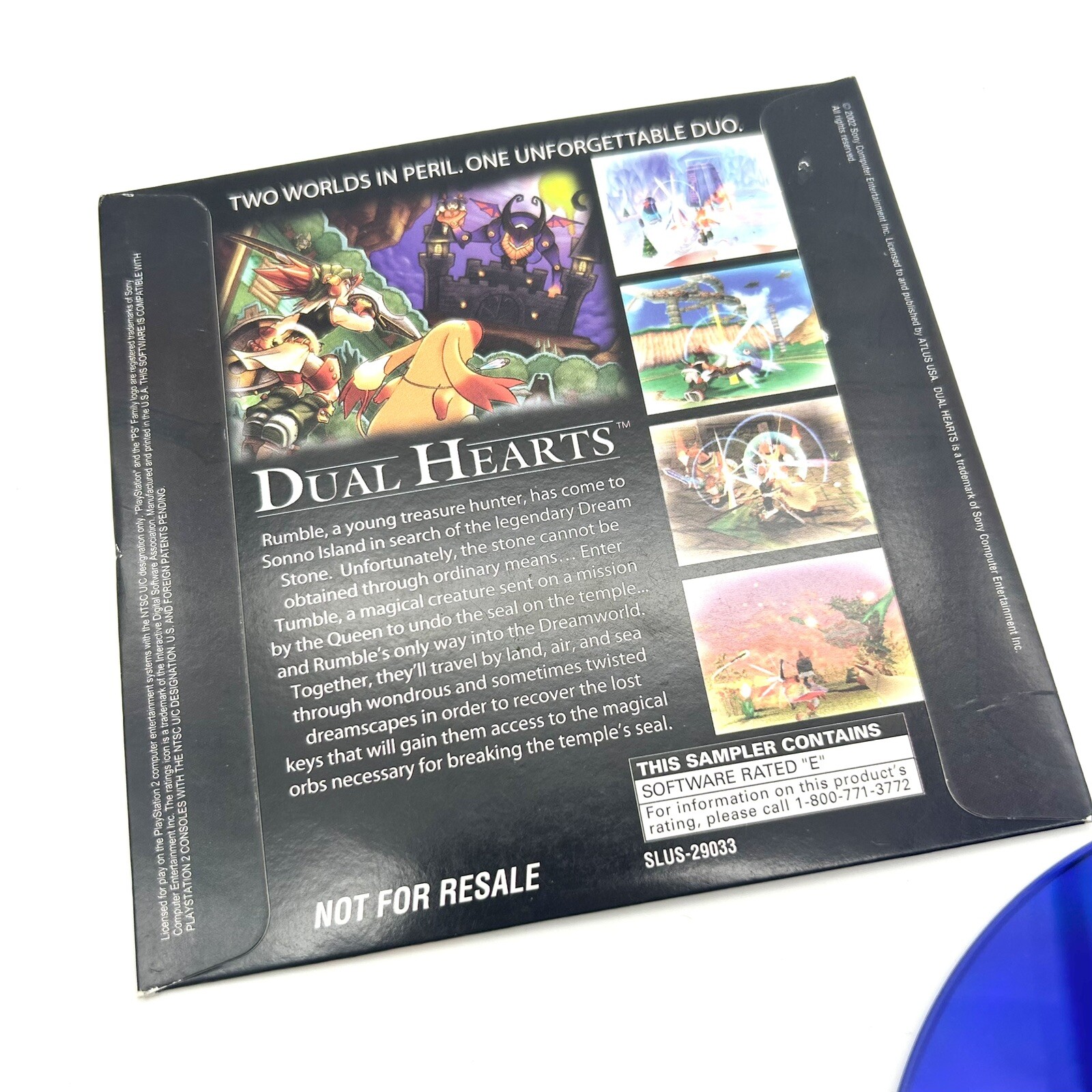 Ps2 PlayStation 2 Dual Hearts Demo CD Altus