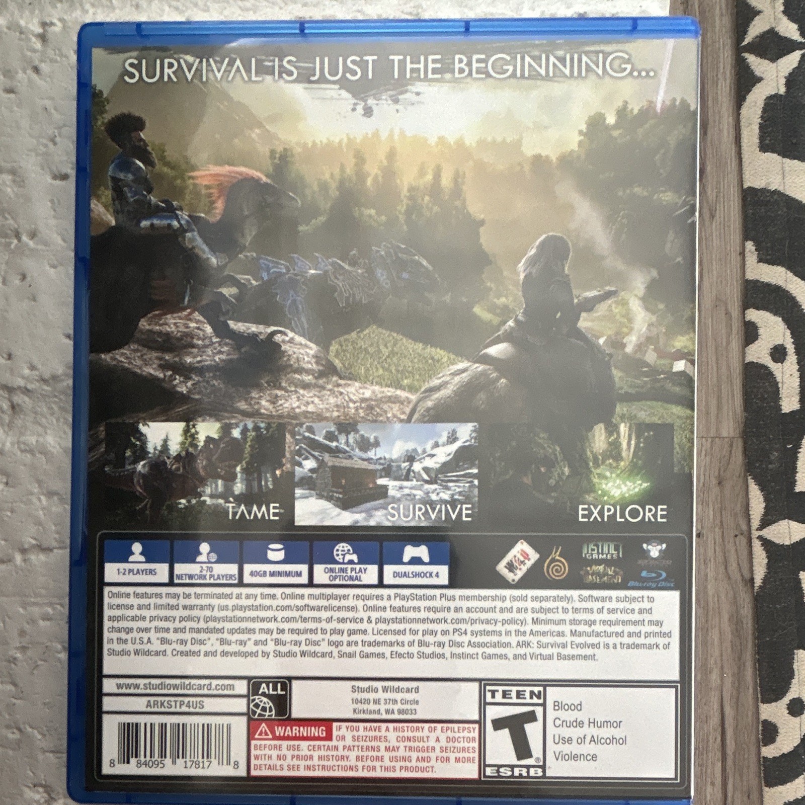 Studio Wildcard ARK: Survival Evolved PS4 T Survival Action Adventure Online
