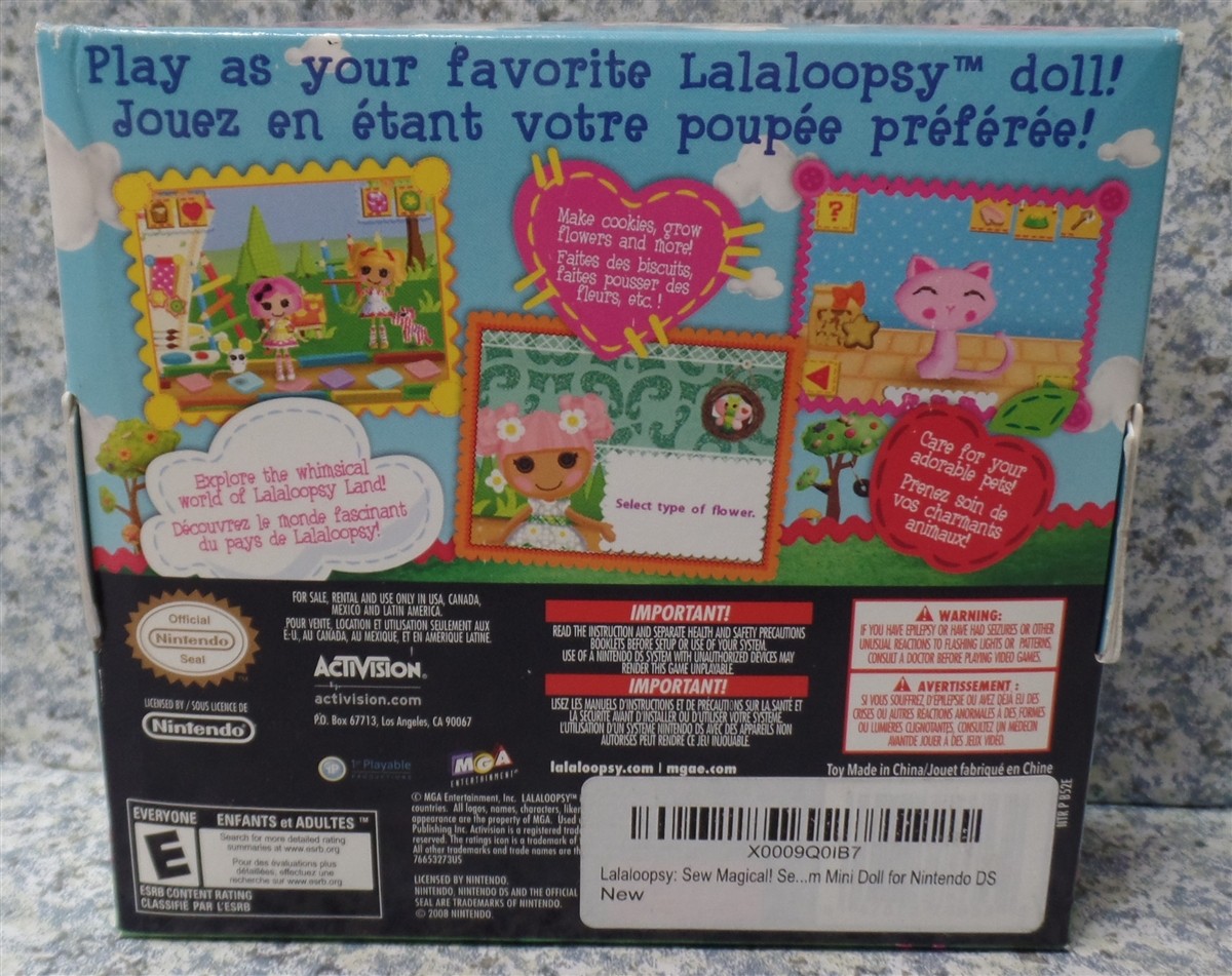 Video Game Nintendo DS Lalaloopsy + Bonus Mini PINK Figure Included NEW