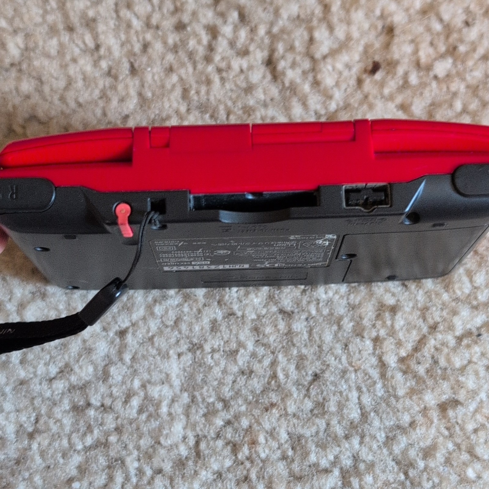 Nintendo DS Red/Black Tested And Working With Stylus, NO CHARGER