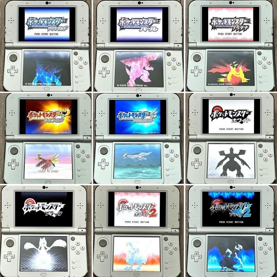 Pokemon Black 1 2 White 1 2 Gold Silver Pearl Diamond Platinum set Nintendo DS