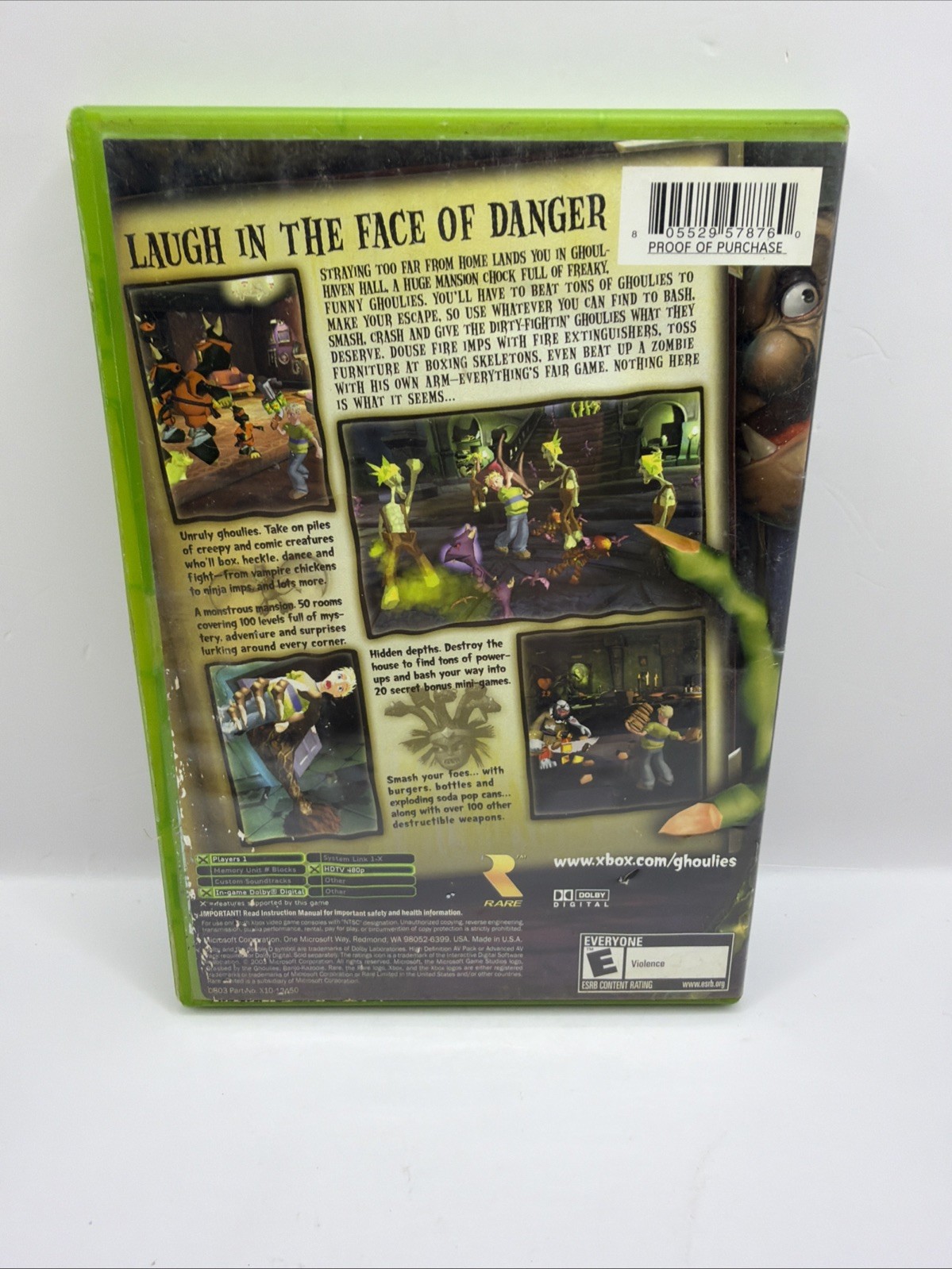 Grabbed by the Ghoulies (Microsoft Xbox, 2003) Complete – Tested & Working!