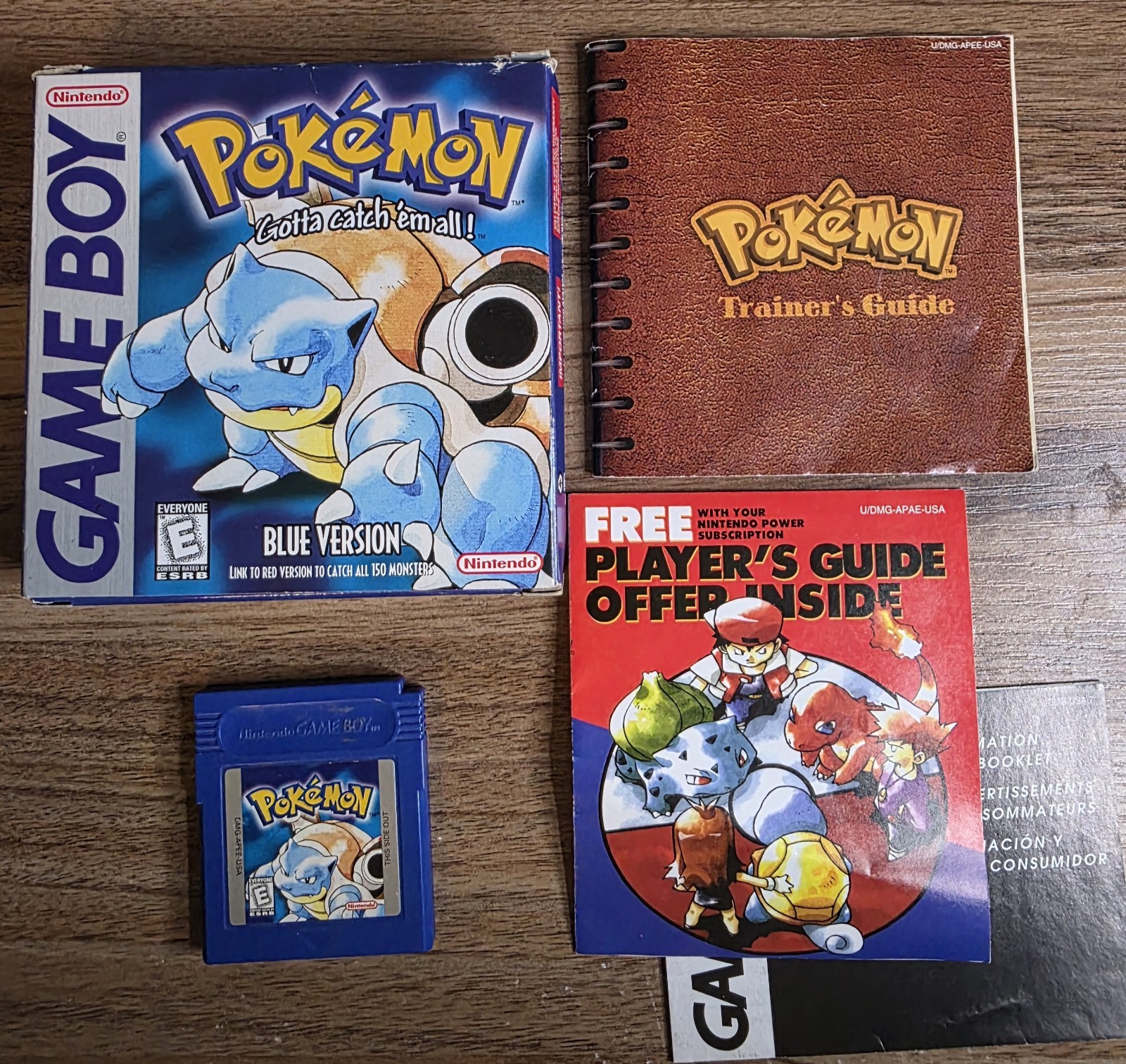 ERROR ! Pokemon Blue RED Error Text First 1st Print Complete Box CIB GameBoy GB