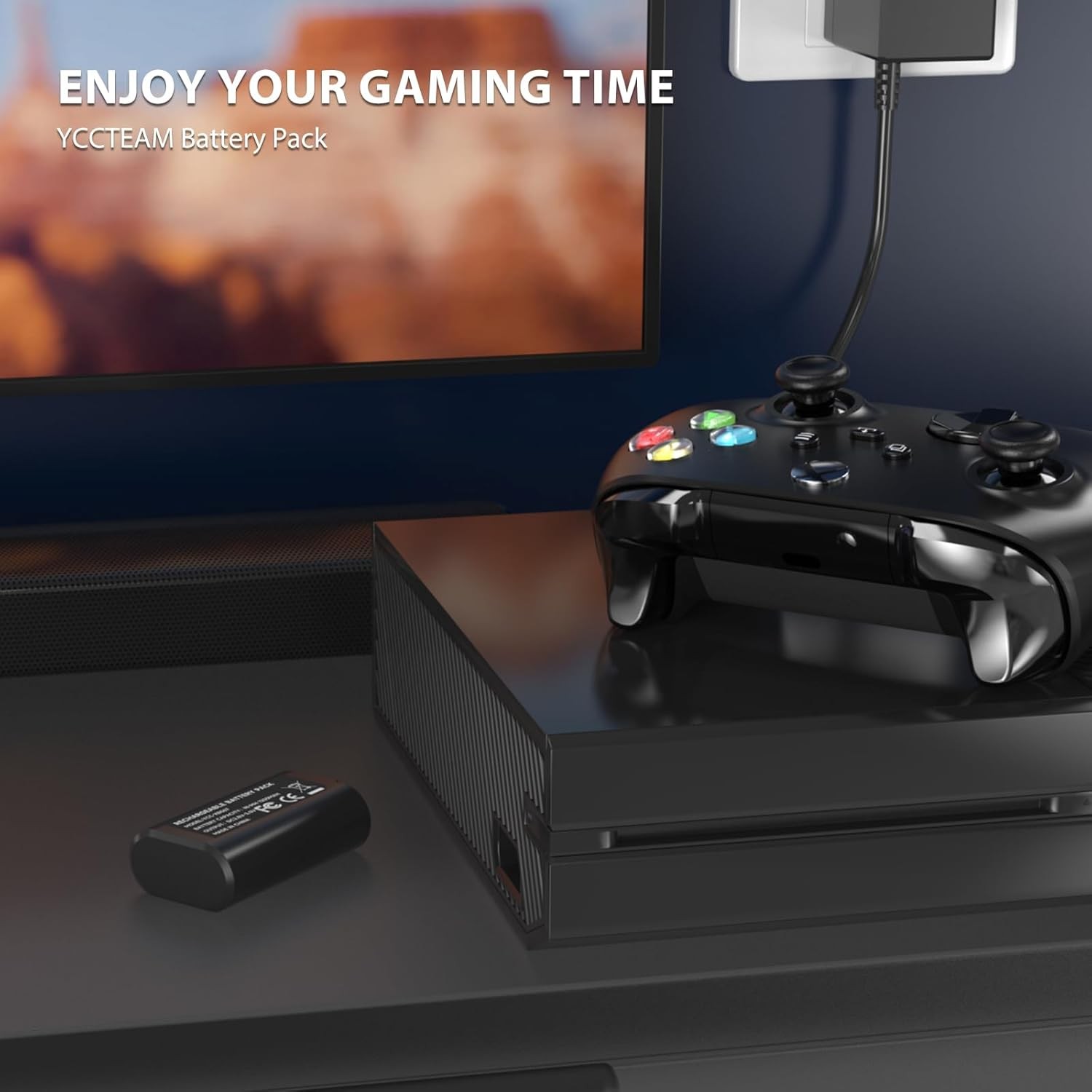 Rechargeable Battery Pack for Xbox One X|S Xbox Series X|S +Battery Charger Cord