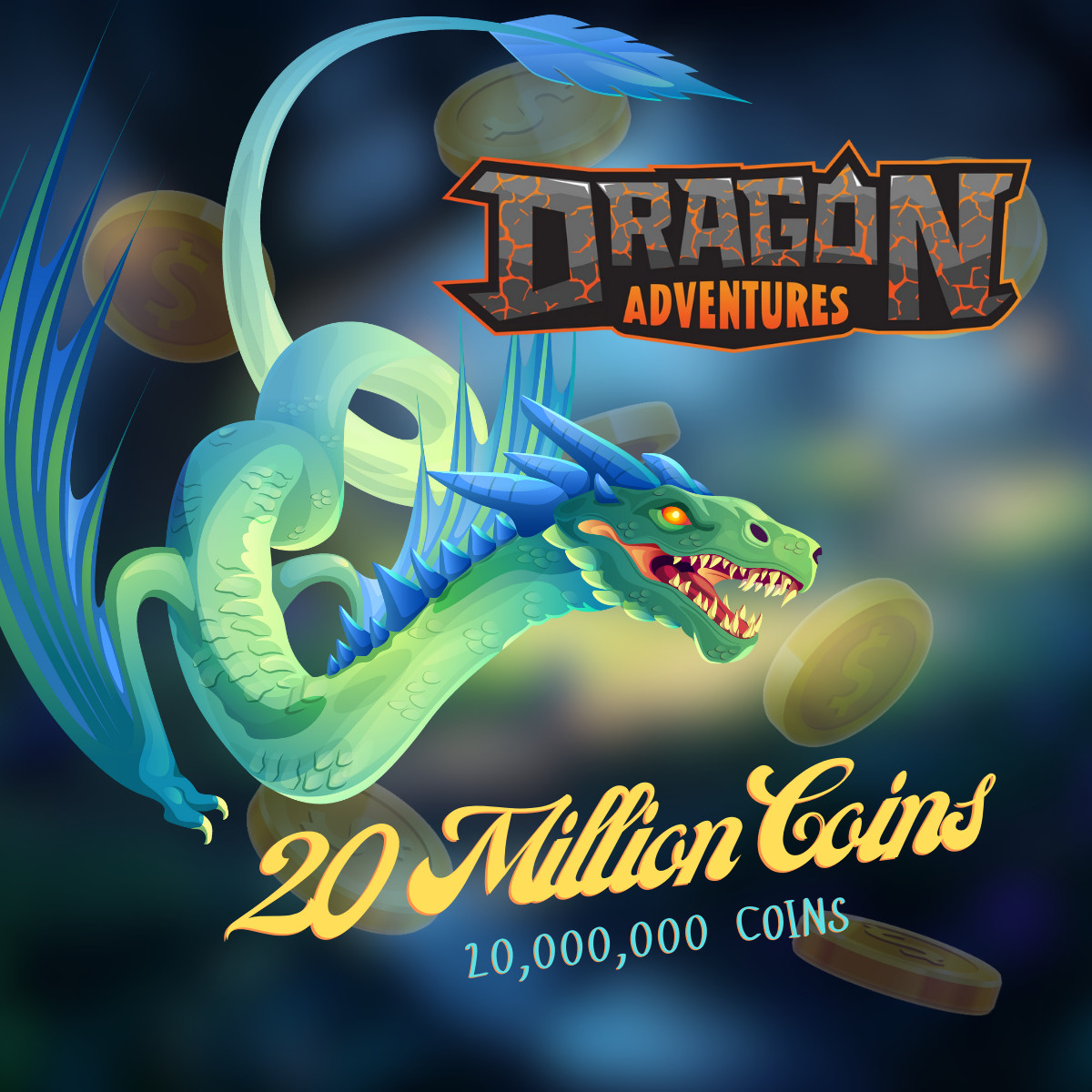 20 Million Coins Dragon Adventures 20M Coins [DA] ⚡Fast send ⚡